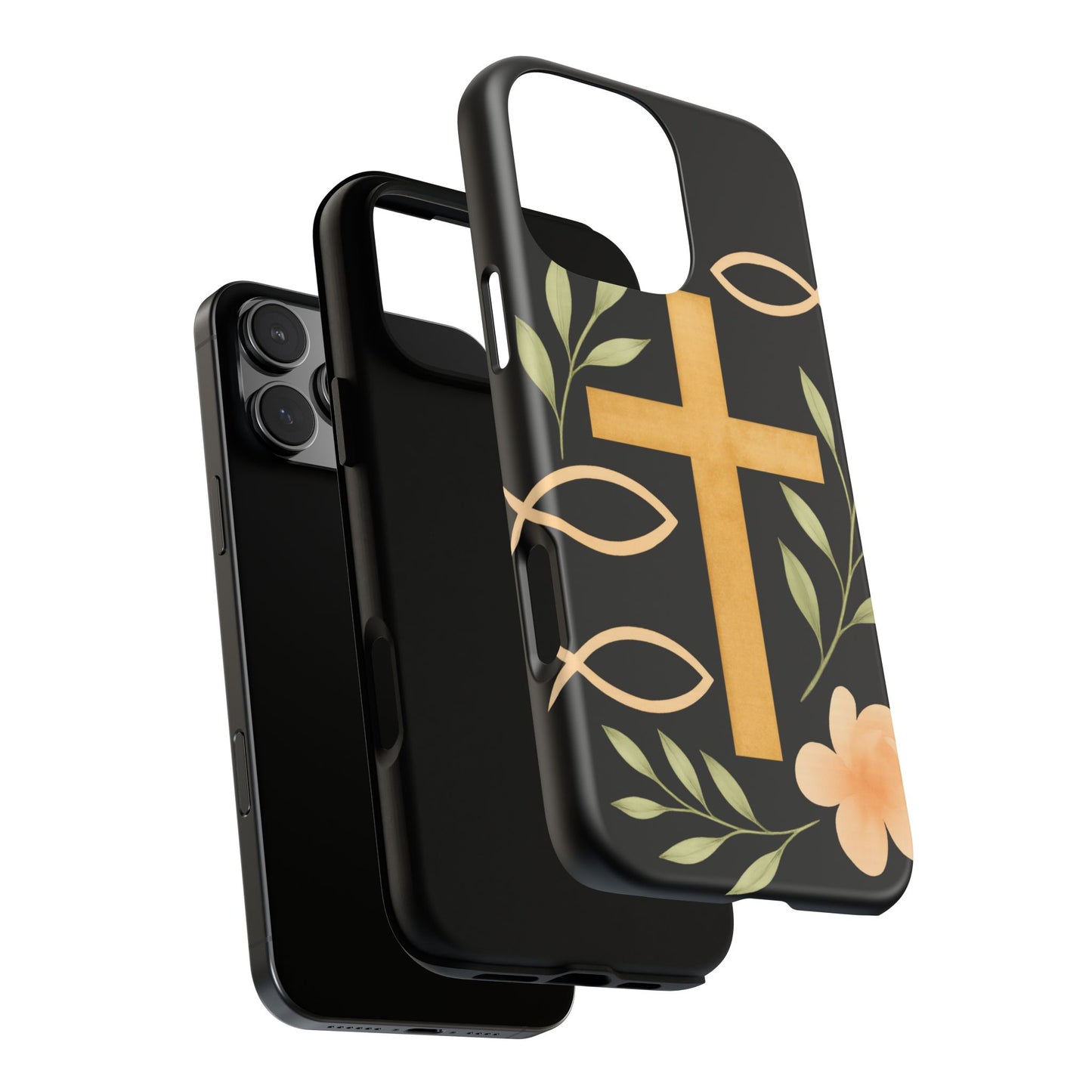 Christian Faith Phone Case with Floral Design