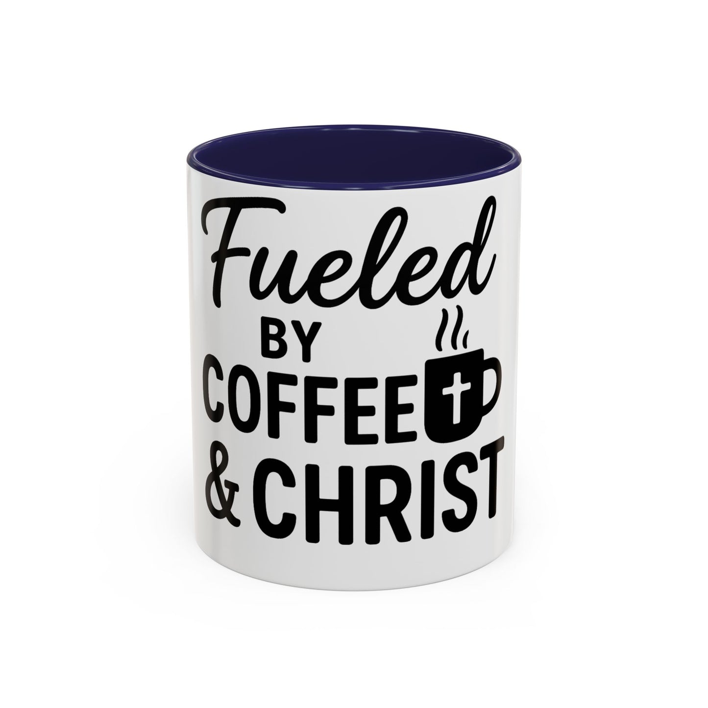 Fueled by Coffee & Christ Christian Mug – Inspirational Morning Cup