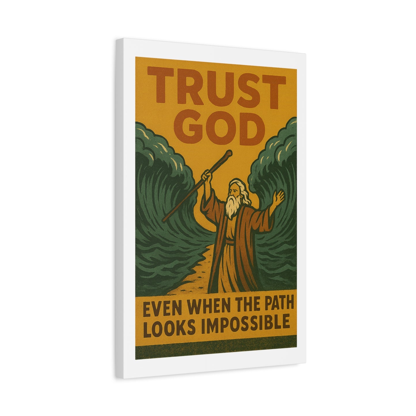 Moses and the Red Sea Wall Art | Faith-Inspired Christian Home Decor.