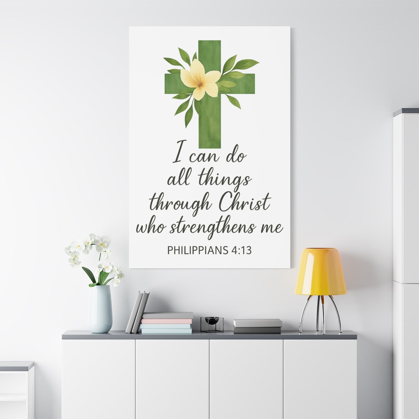 Philippians 4:13 Wall Art | Christian Scripture Home Decor