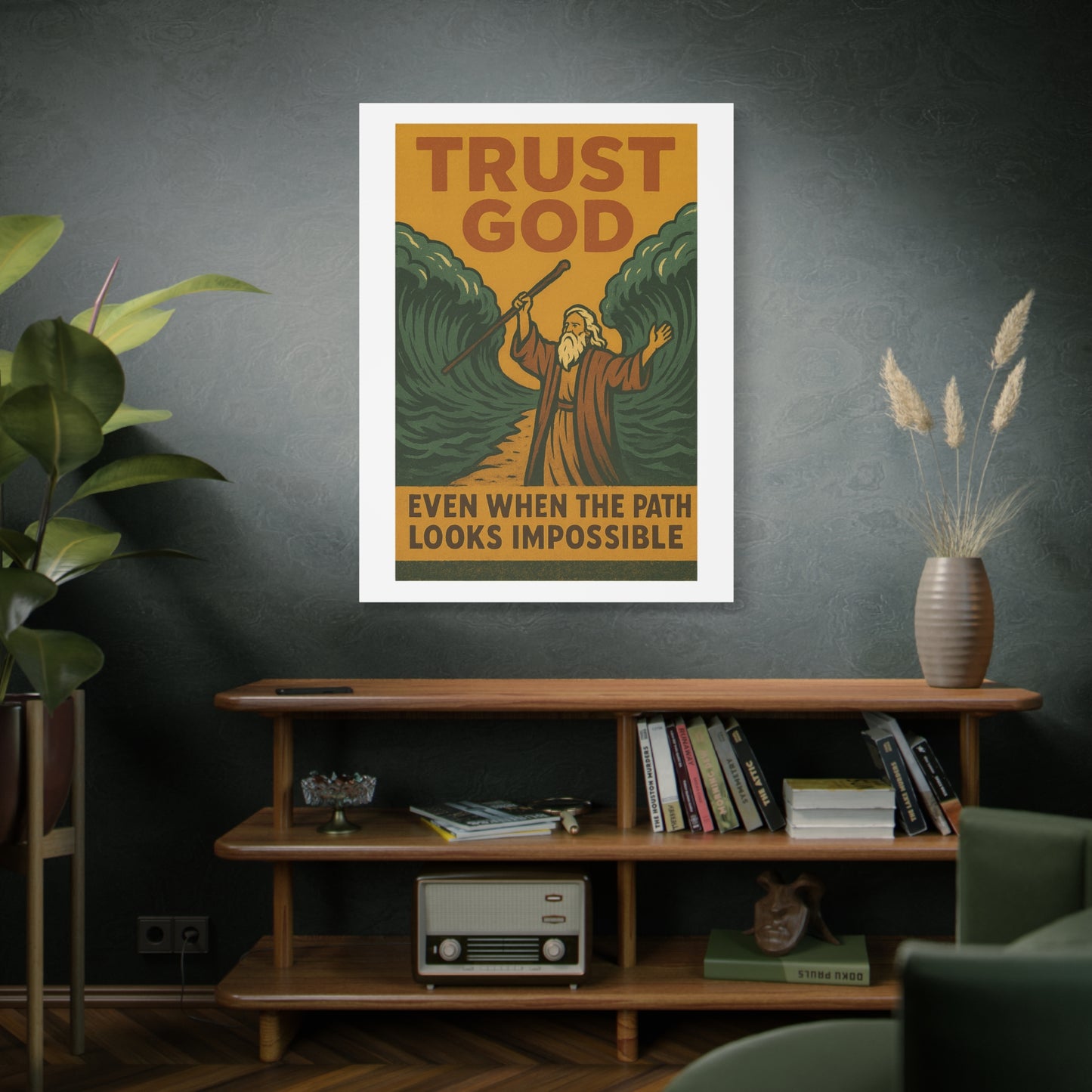 Moses and the Red Sea Wall Art | Faith-Inspired Christian Home Decor.