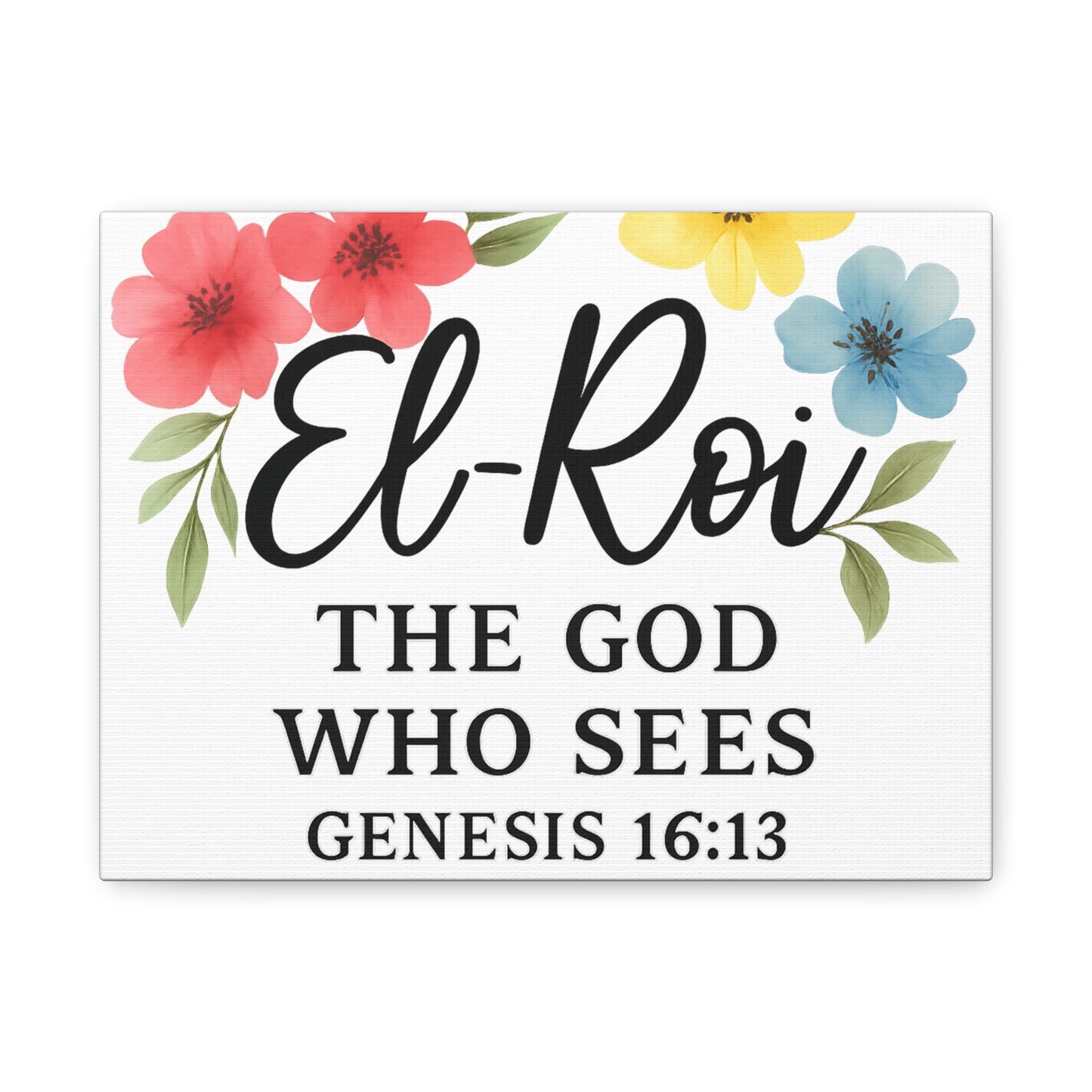 El-Roi Wall Art – The God Who Sees | Genesis 16:13 Christian Decor Matte Canvas, Stretched, 1.25"