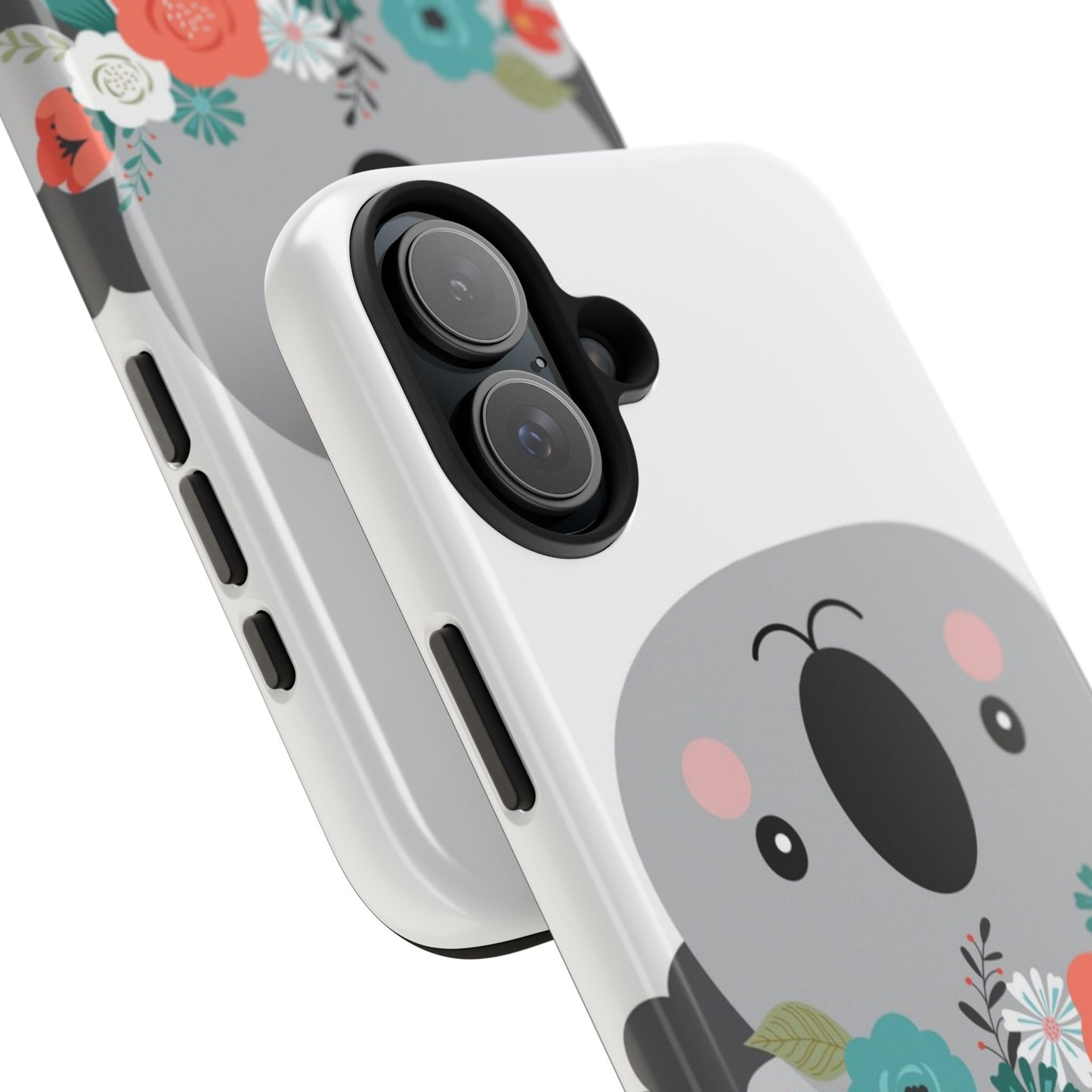 Cute Koala Floral Tough Phone Cases, Smartphone Protection, Nature Lover Gift, Animal Design, Koala Phone Cover