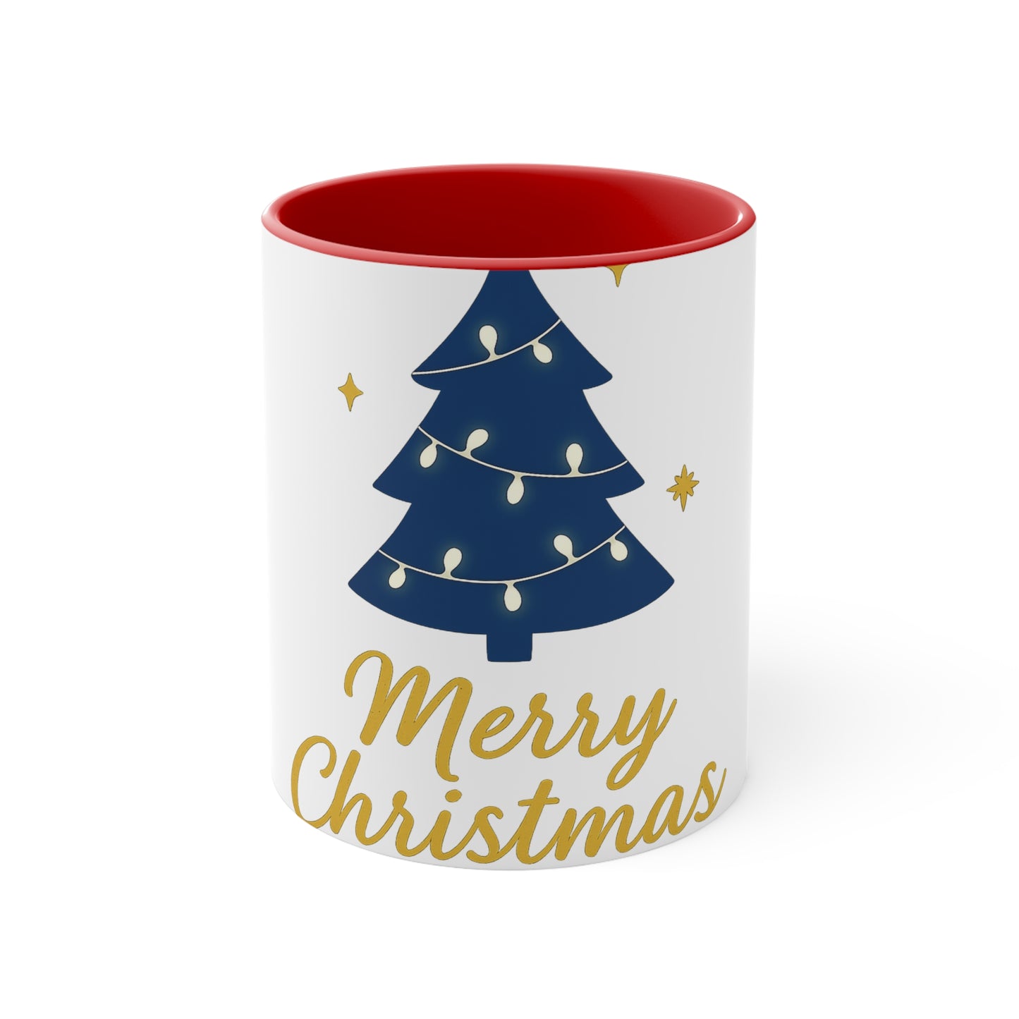 Merry Christmas Accent Mug – Festive Christian Holiday Gift with Scripture-Inspired Cheer