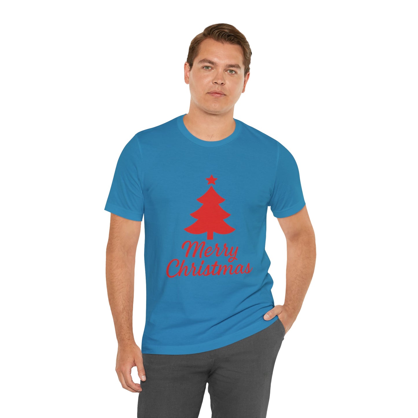 Merry Christmas Unisex Heavy Cotton Tee – Faith-Inspired Holiday Shirt