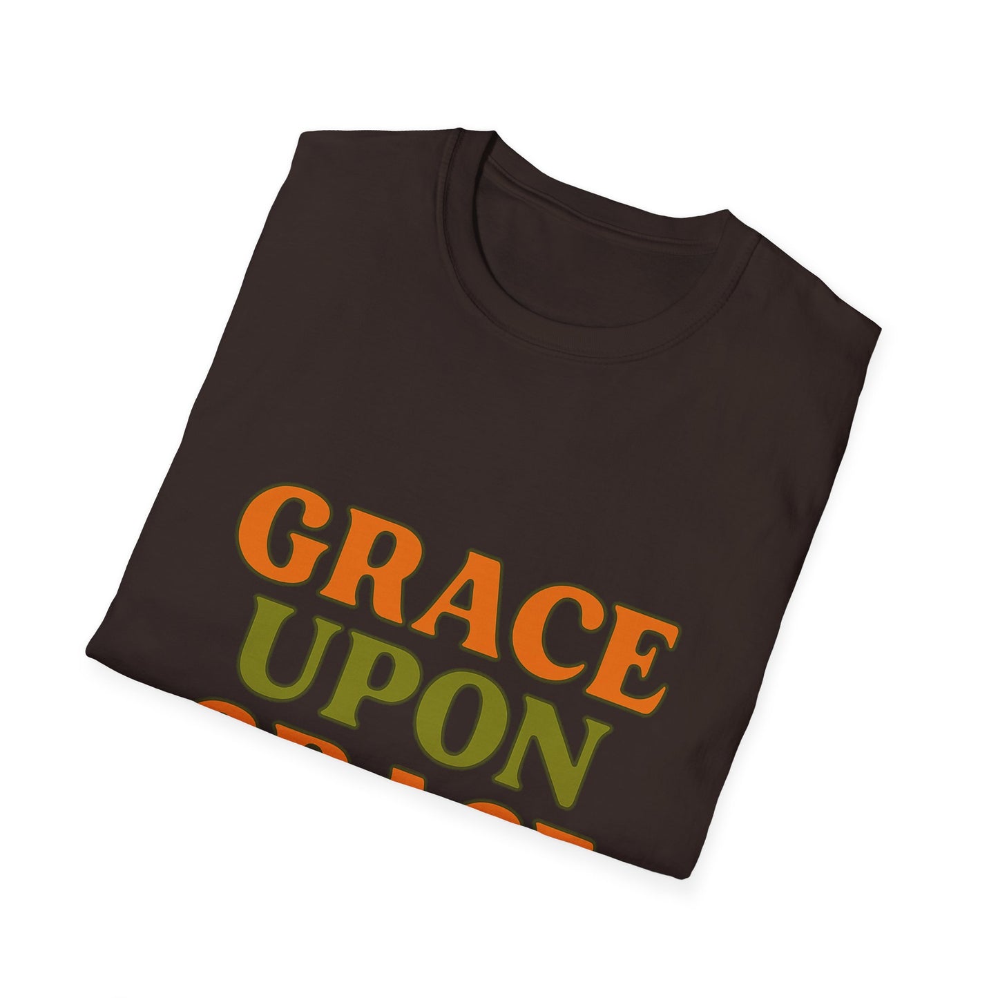 Grace Upon Grace Christian T-Shirt – Softstyle Jesus-Inspired Faith Tee for Women & Men.