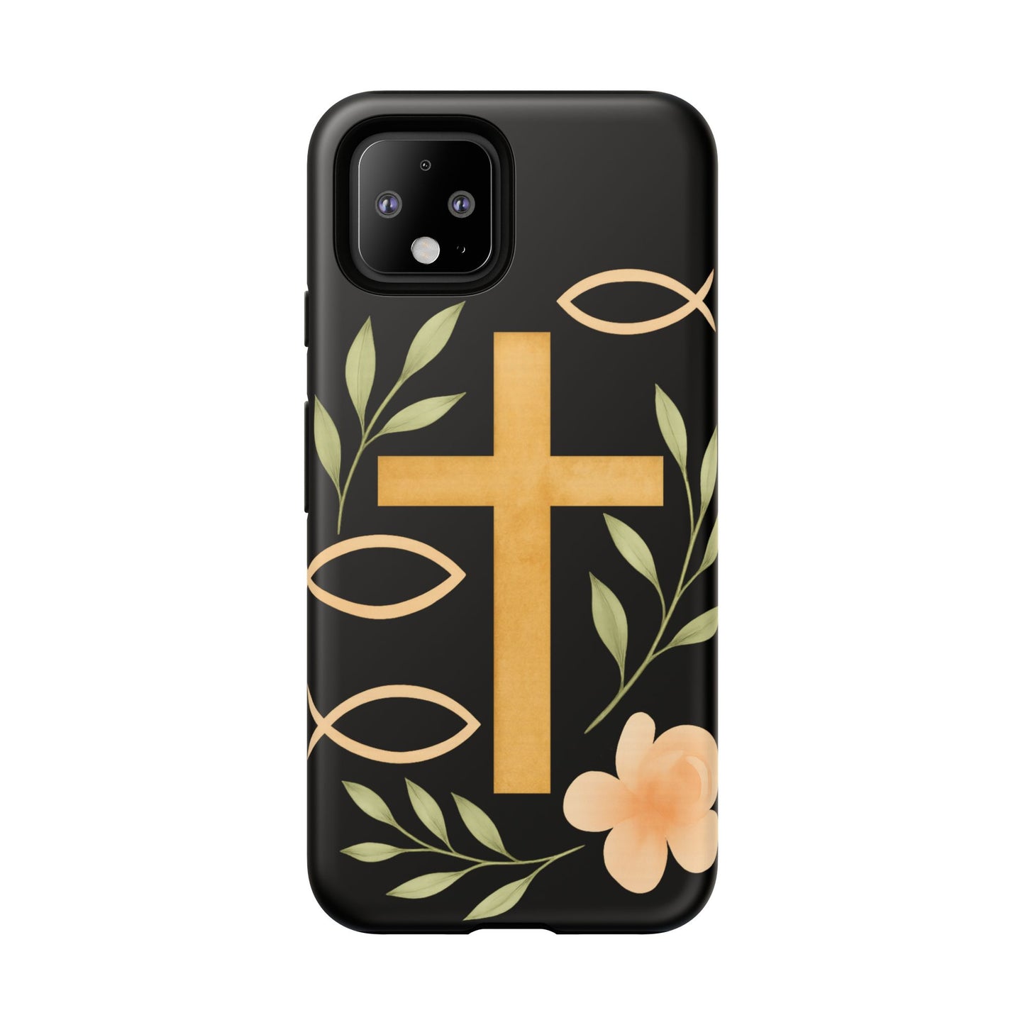 Christian Faith Phone Case with Floral Design