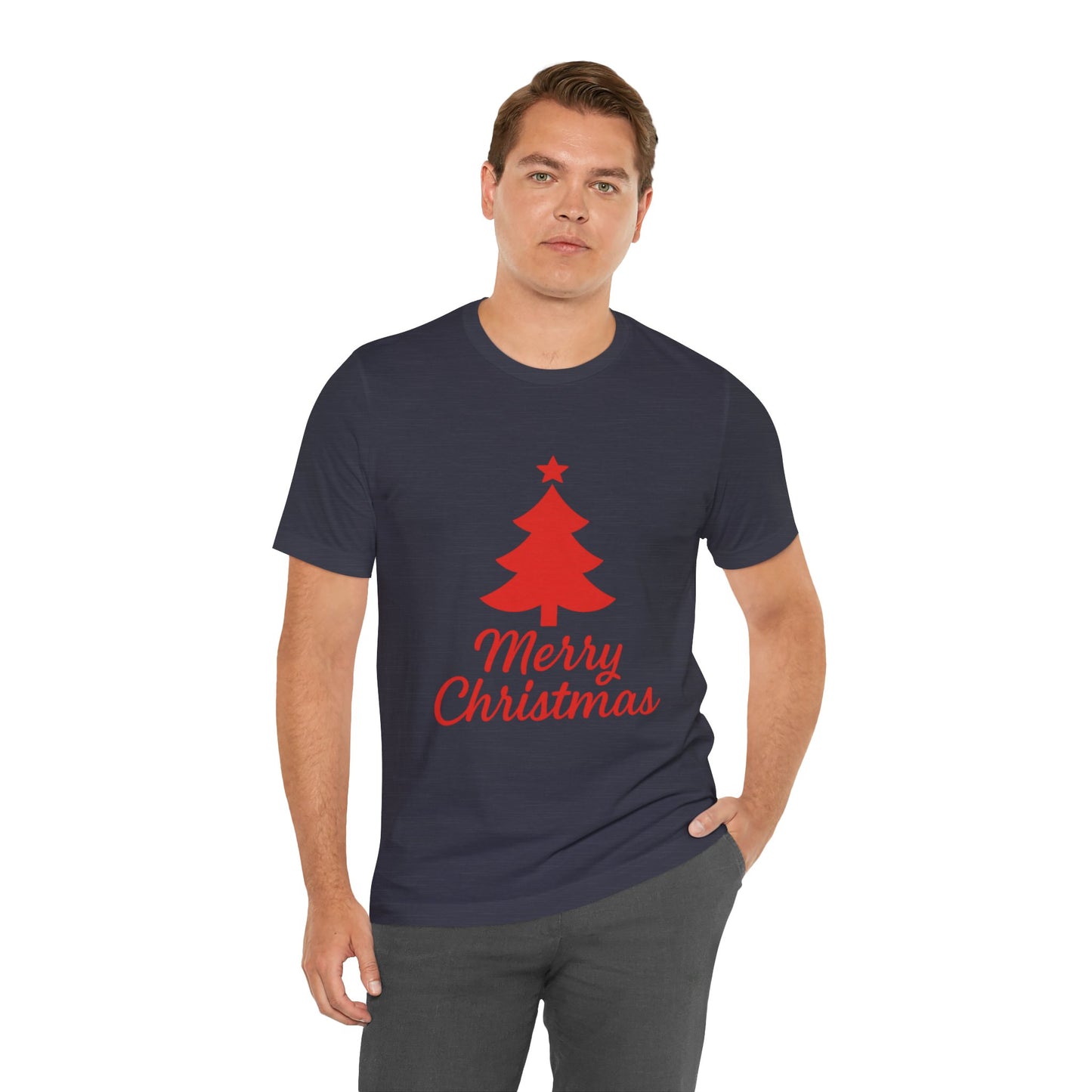 Merry Christmas Unisex Heavy Cotton Tee – Faith-Inspired Holiday Shirt