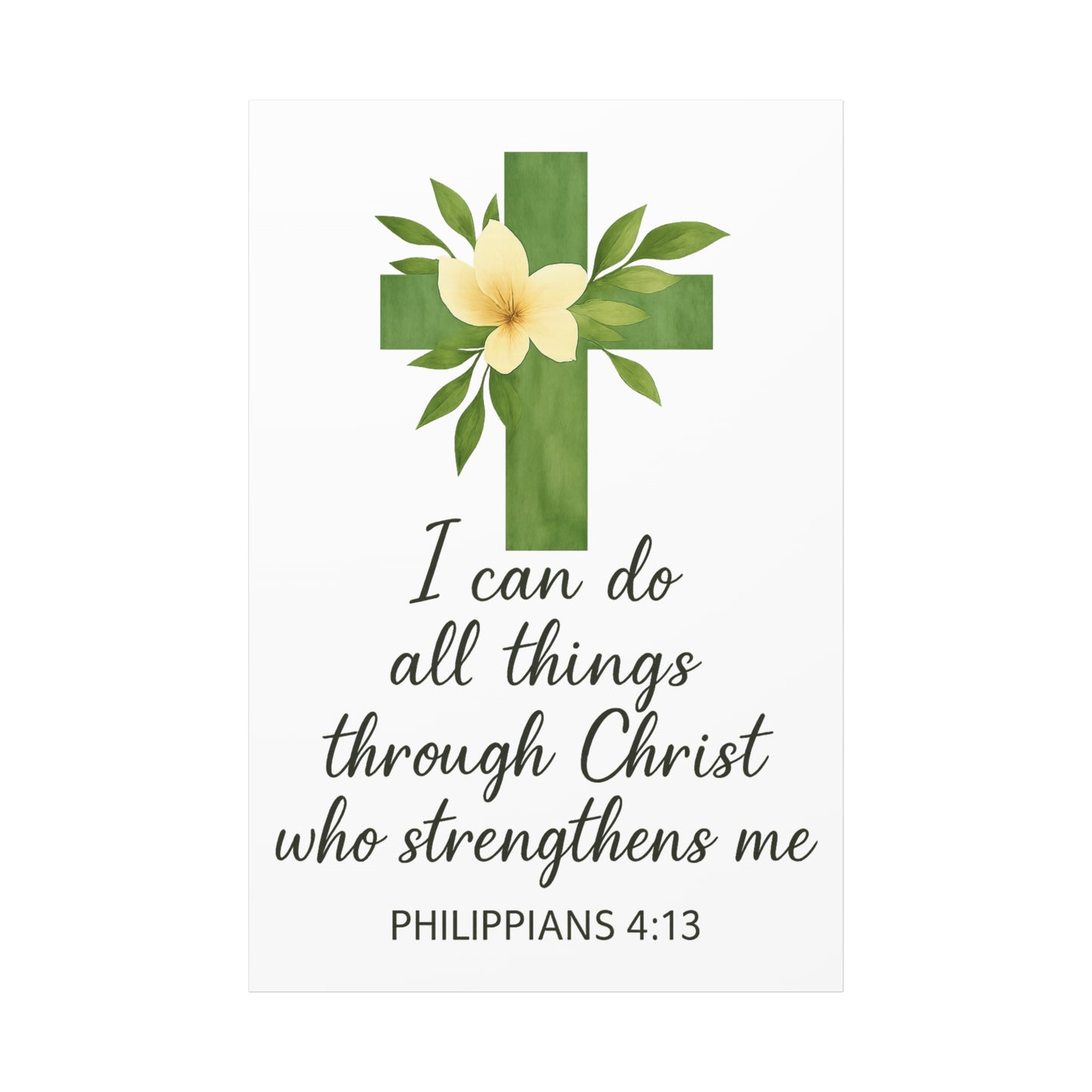 Philippians 4:13 Wall Art | Christian Scripture Home Decor