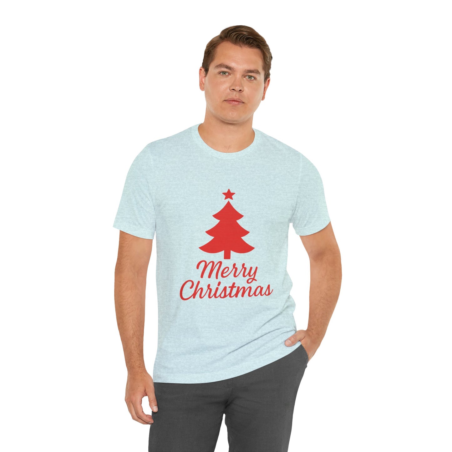 Merry Christmas Unisex Heavy Cotton Tee – Faith-Inspired Holiday Shirt