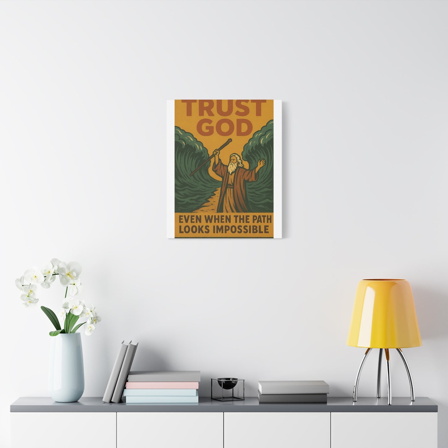Moses and the Red Sea Wall Art | Faith-Inspired Christian Home Decor.