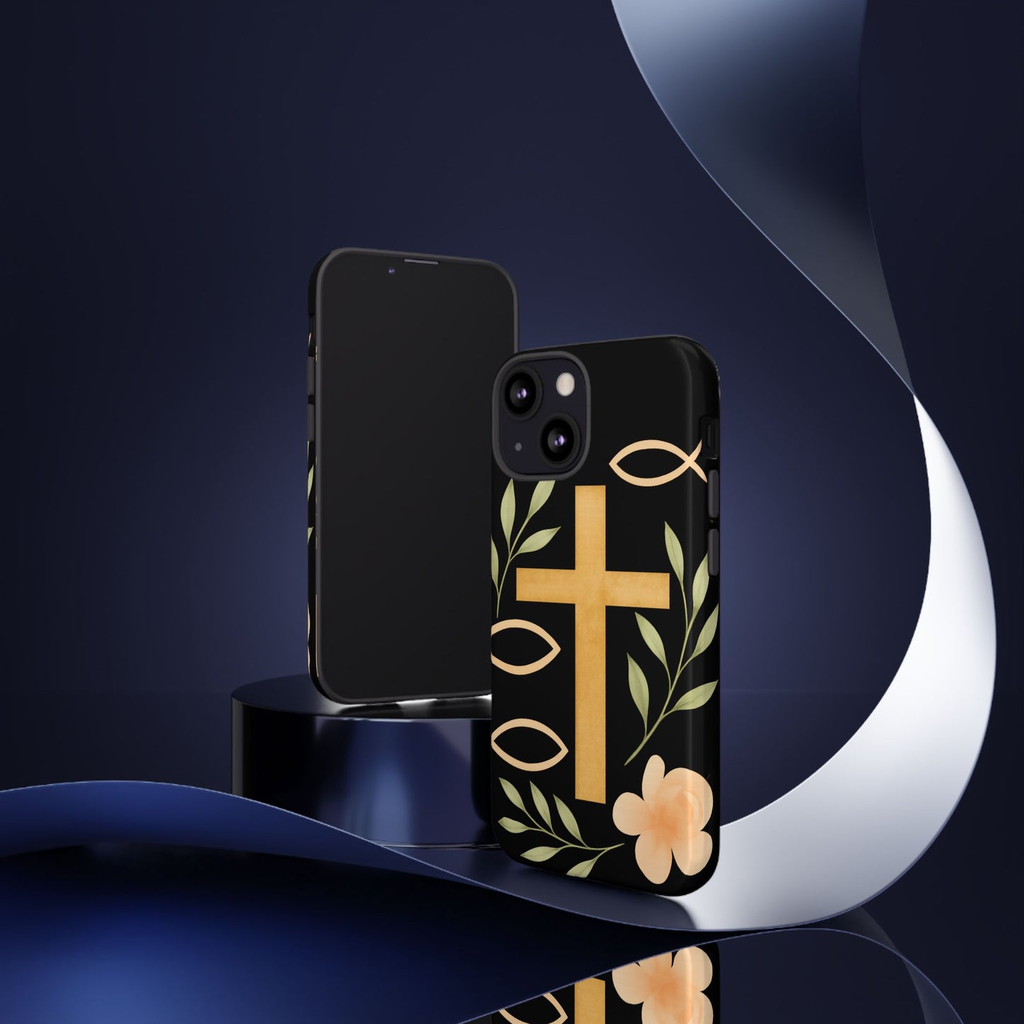 Christian Faith Phone Case with Floral Design
