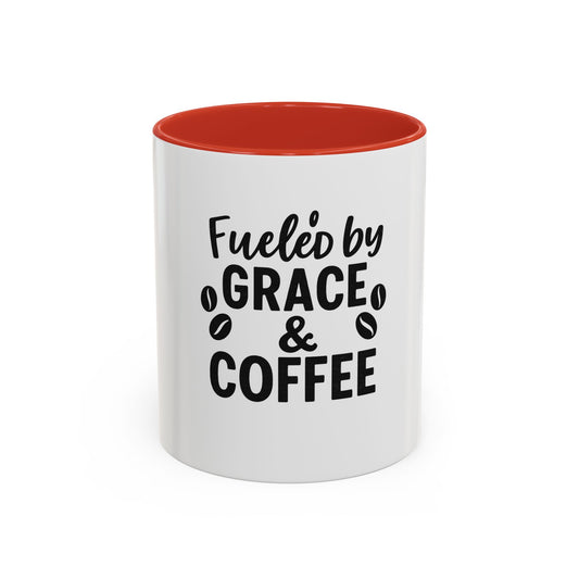 Fueled by Grace & Coffee Mug – Faith & Motivation