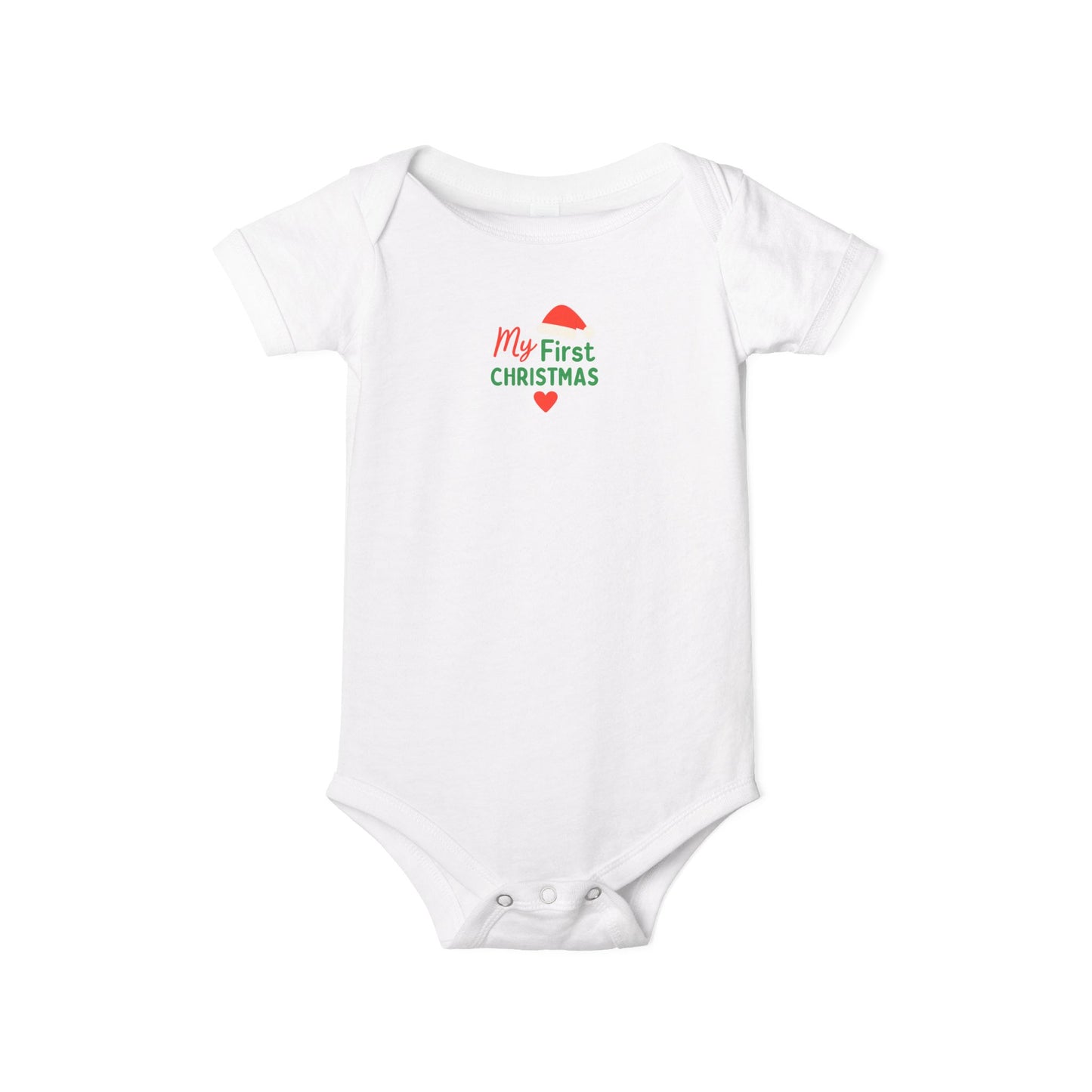 Baby’s First Christmas | Christian Infant Jersey One Piece – Soft & Festive Holiday Bodysuit