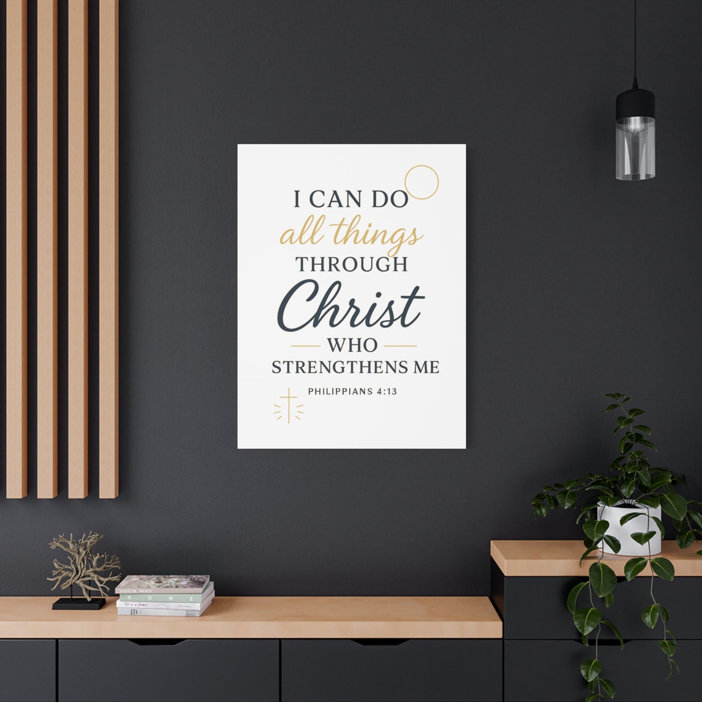Philippians 4:13 Wall Art | Christian Scripture Home Decor