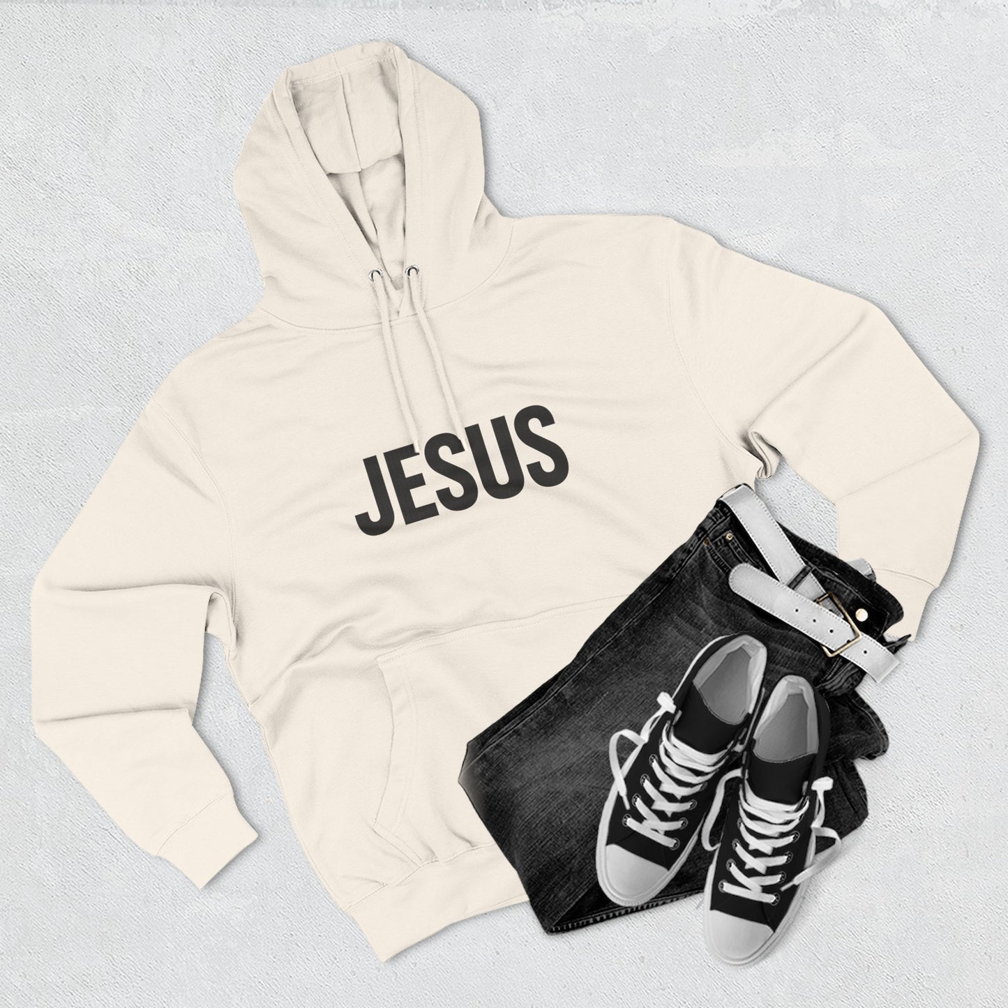 JESUS Unisex Hoodie – Bold Christian Statement Sweatshirt | Faithwear for Everyday Comfort
