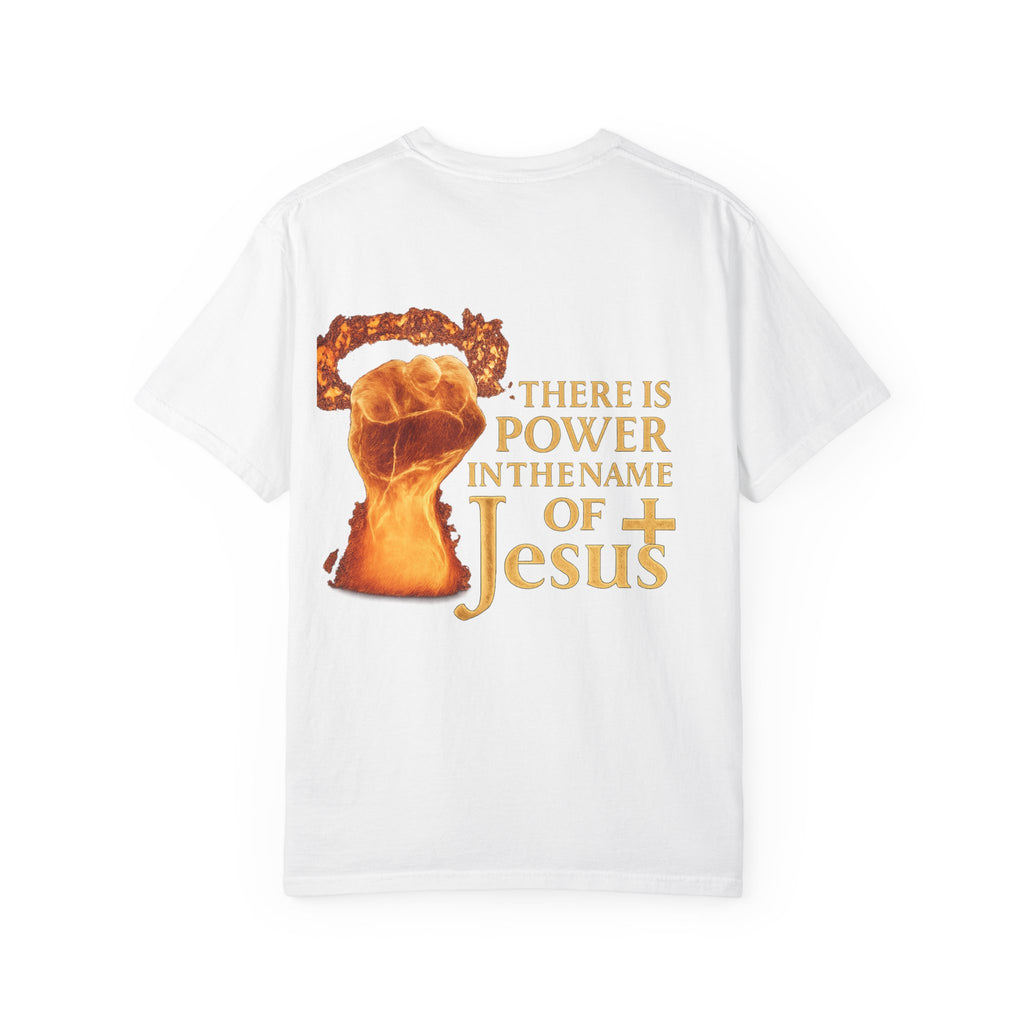 Christian Cross T-Shirt — “There Is Power in the Name of Jesus” Faith Tee | Premium Inspirational Shirt by Lexad Designs
