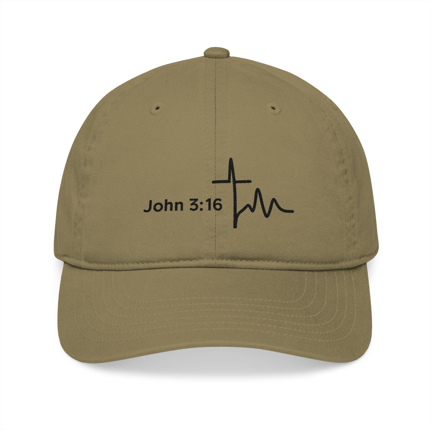 John 3:16 Organic Baseball Hat – Christian Faith Cap Made for Everyday Witness.