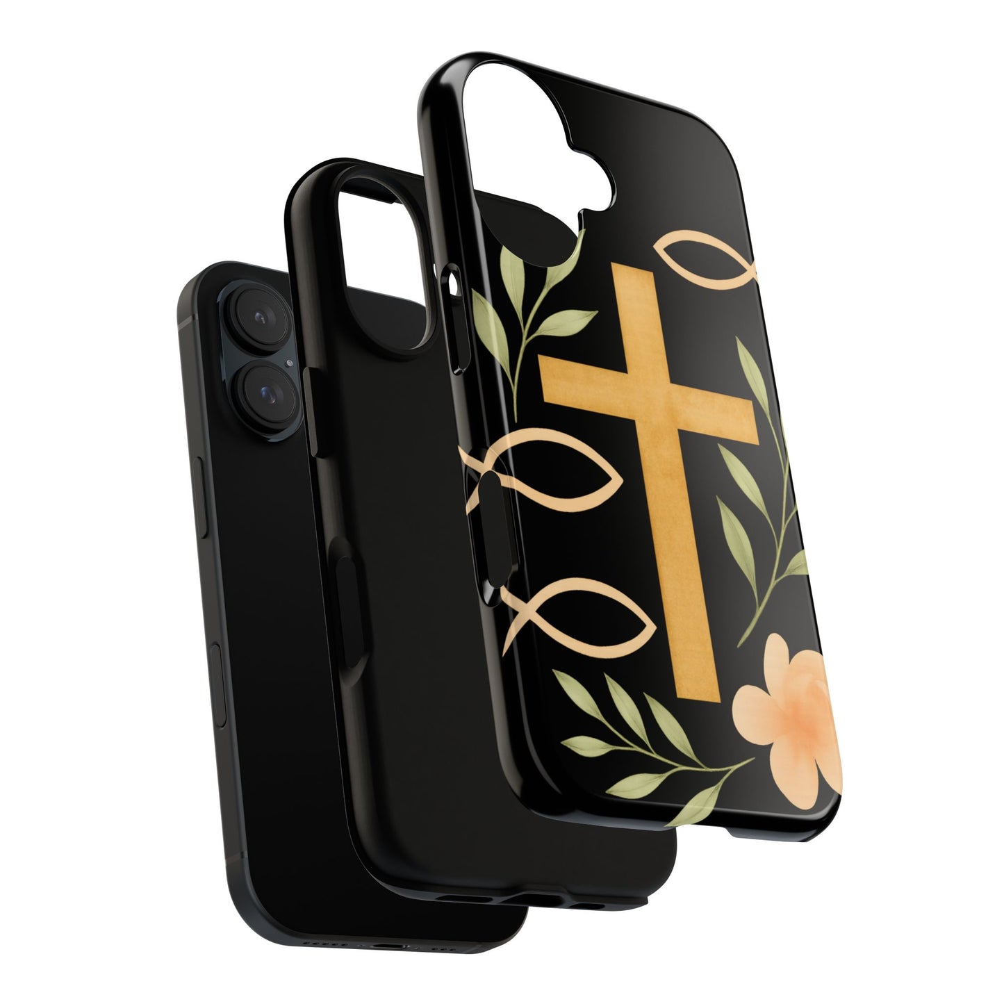 Christian Faith Phone Case with Floral Design