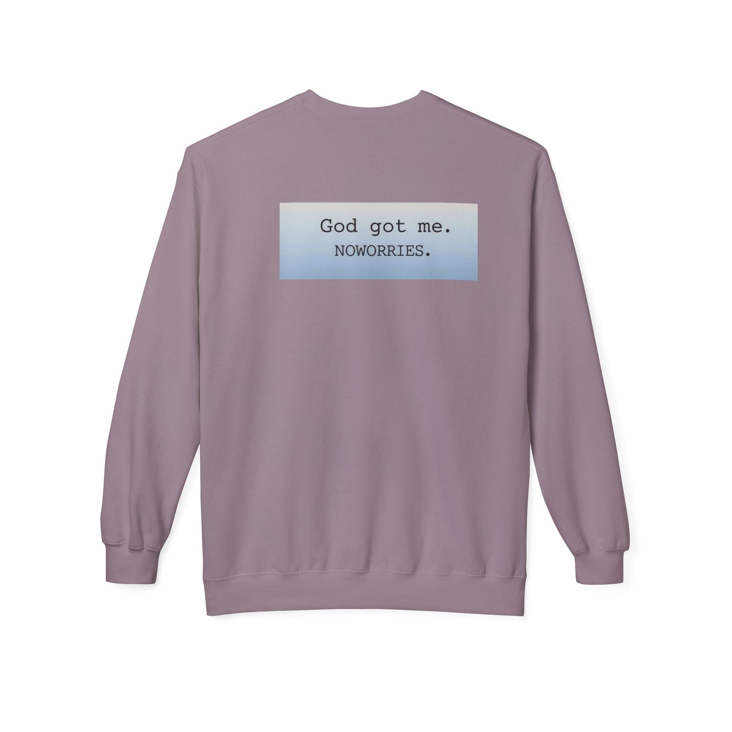 Cozy Inspirational Crewneck Sweatshirt with 'God Got Me. No Worries.' Slogan, Gift for Faith Lovers, Relaxed Casual Wear, Spiritual [...]