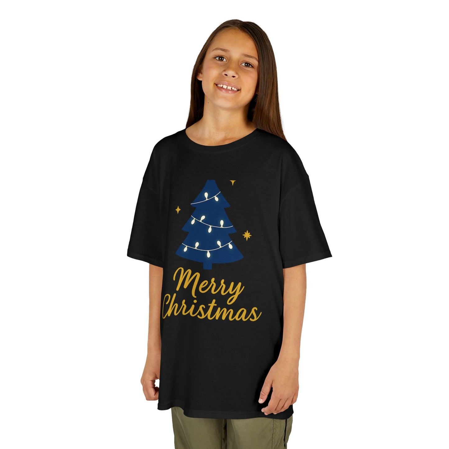Merry Christmas Kids Heavy Cotton Tee – Christian Holiday Shirt for Children