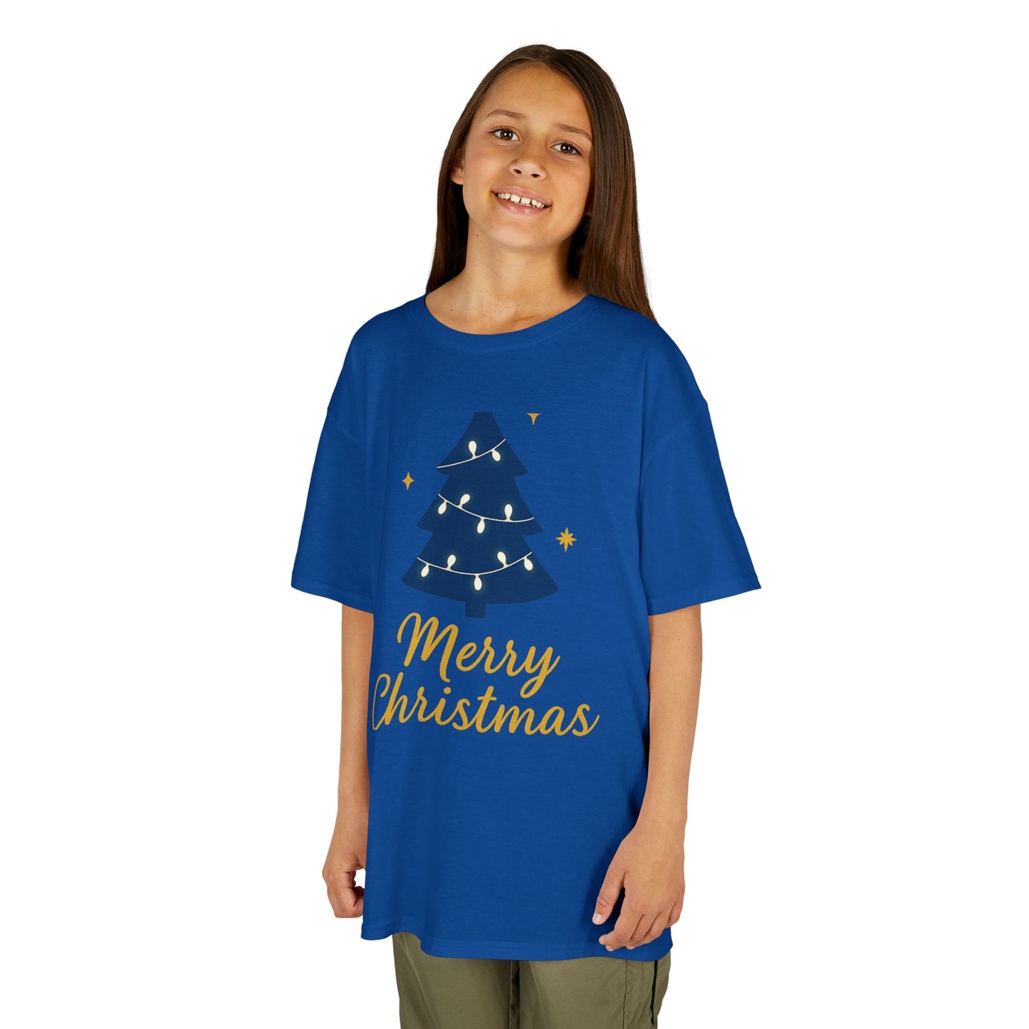 Merry Christmas Kids Heavy Cotton Tee – Christian Holiday Shirt for Children
