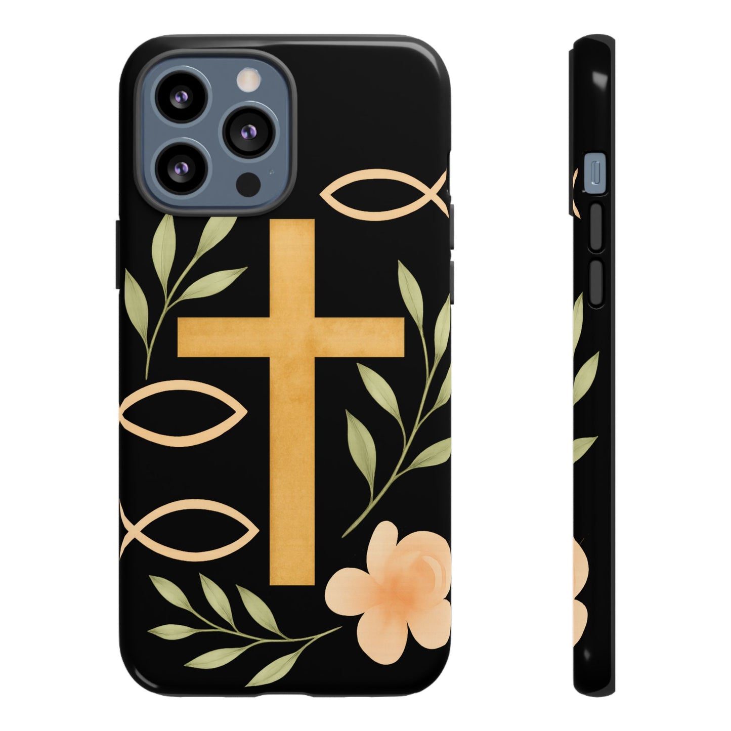 Christian Faith Phone Case with Floral Design