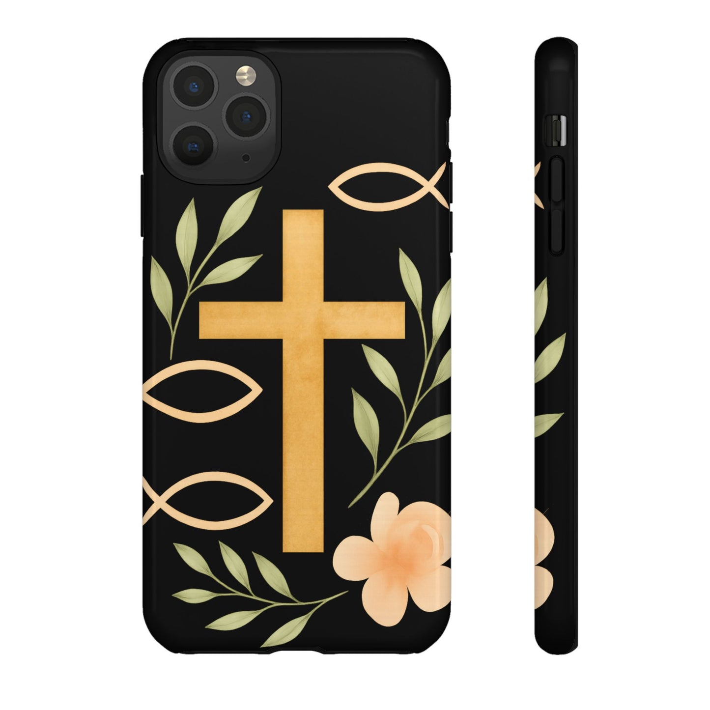 Christian Faith Phone Case with Floral Design