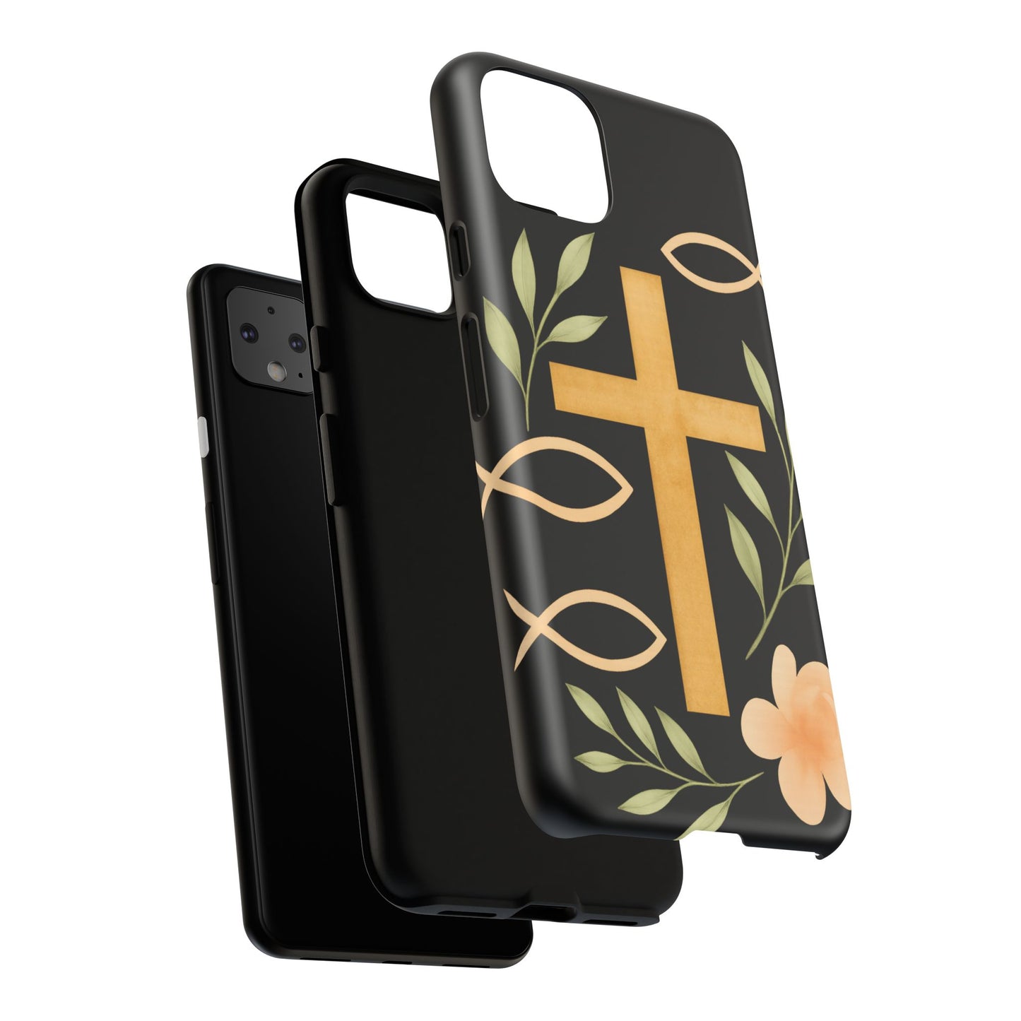 Christian Faith Phone Case with Floral Design
