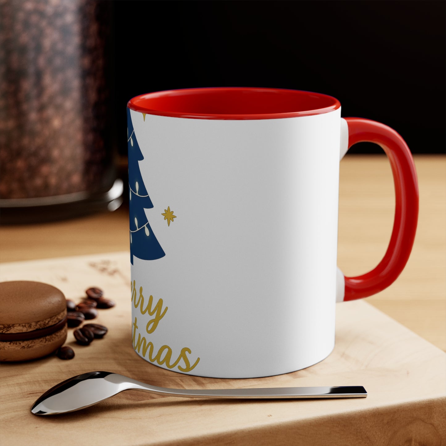 Merry Christmas Accent Mug – Festive Christian Holiday Gift with Scripture-Inspired Cheer