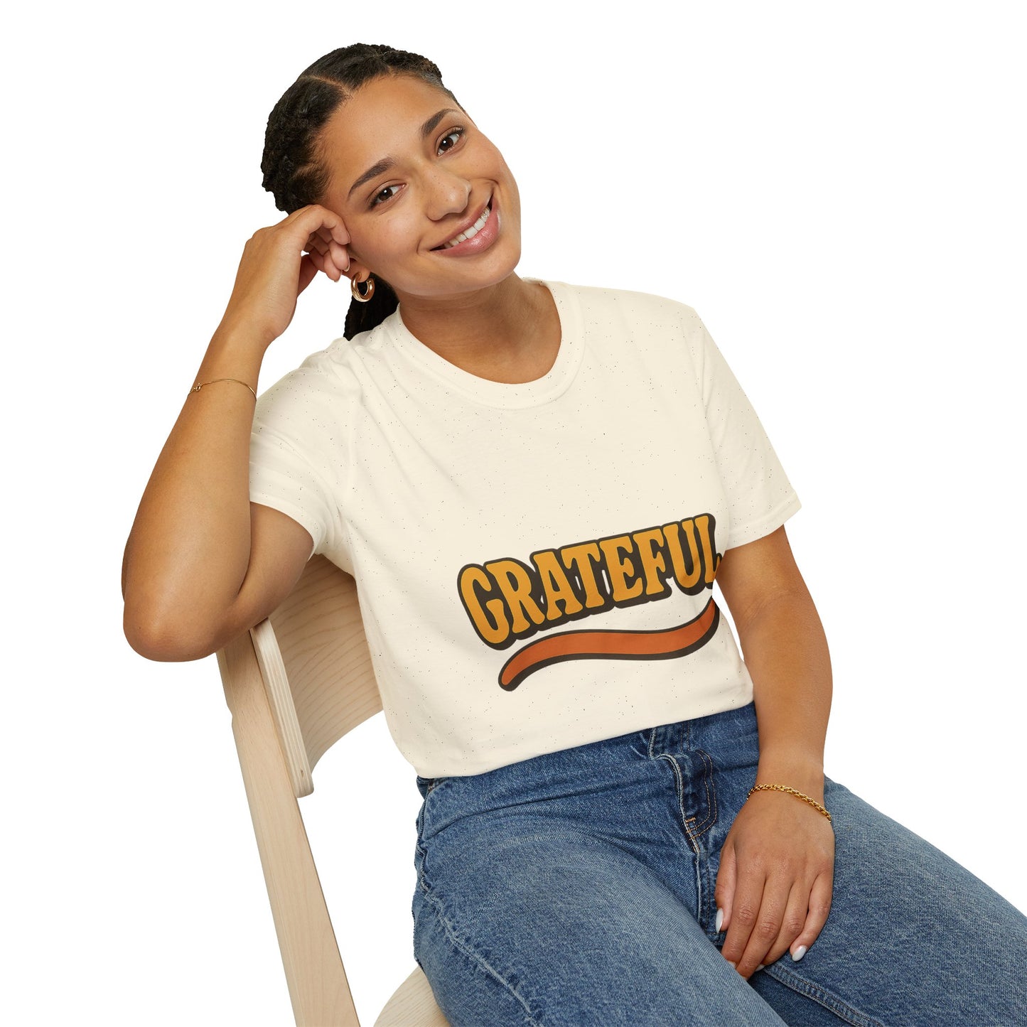 Grateful Softstyle Christian T-Shirt – Faith-Inspired Affirmation Tee for Women & Men