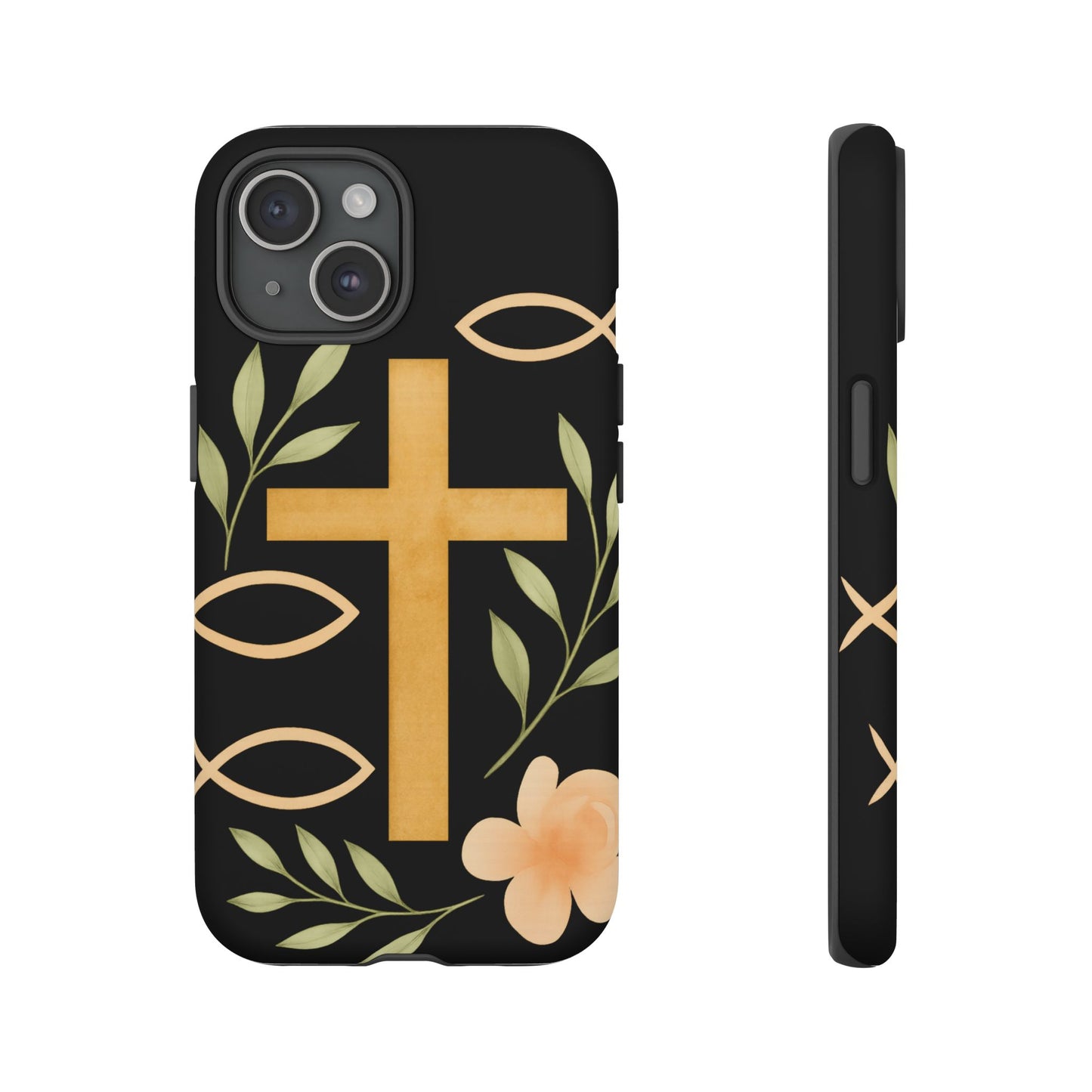 Christian Faith Phone Case with Floral Design