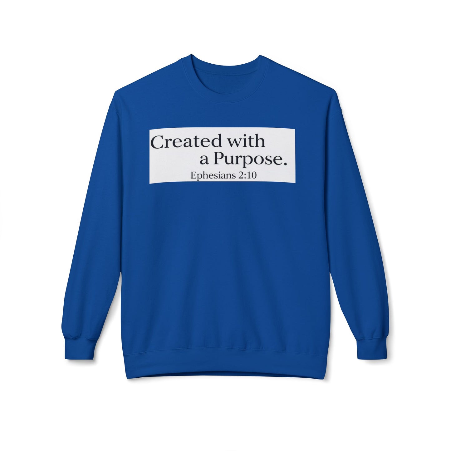 Unisex Inspirational Sweatshirt - Created with a Purpose, Ephesians 2:10, Cozy Gift for Faith Lovers, Casual Wear, Christian Apparel, [...]