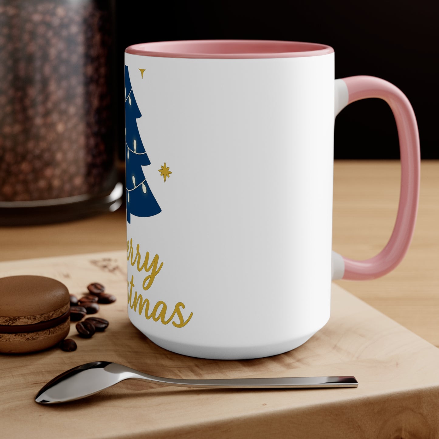 Merry Christmas Accent Mug – Festive Christian Holiday Gift with Scripture-Inspired Cheer