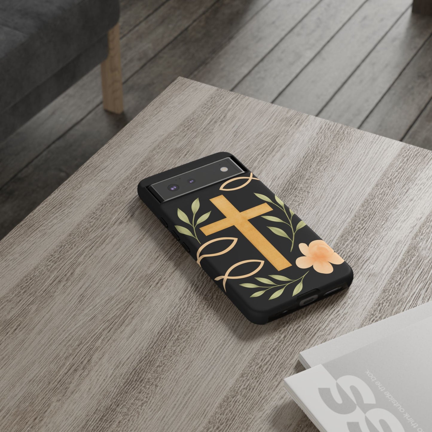 Christian Faith Phone Case with Floral Design