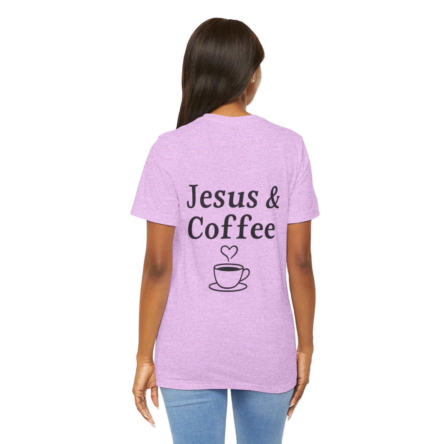 Jesus & Coffee Unisex T-Shirt | Short Sleeve Jersey Tee | Faith