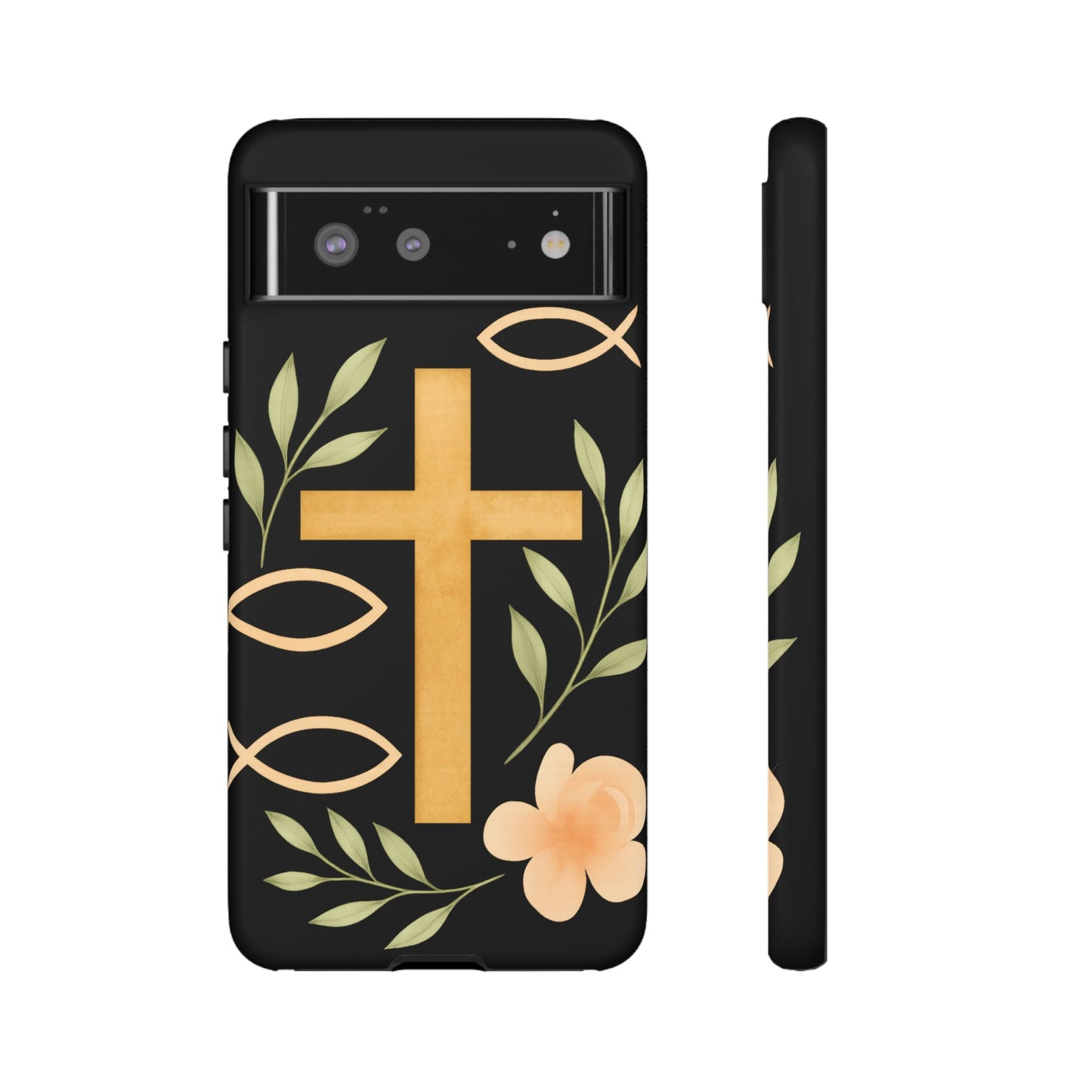 Christian Faith Phone Case with Floral Design