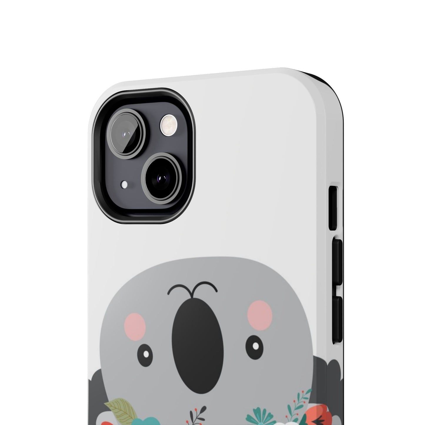Cute Koala Floral Tough Phone Cases, Smartphone Protection, Nature Lover Gift, Animal Design, Koala Phone Cover