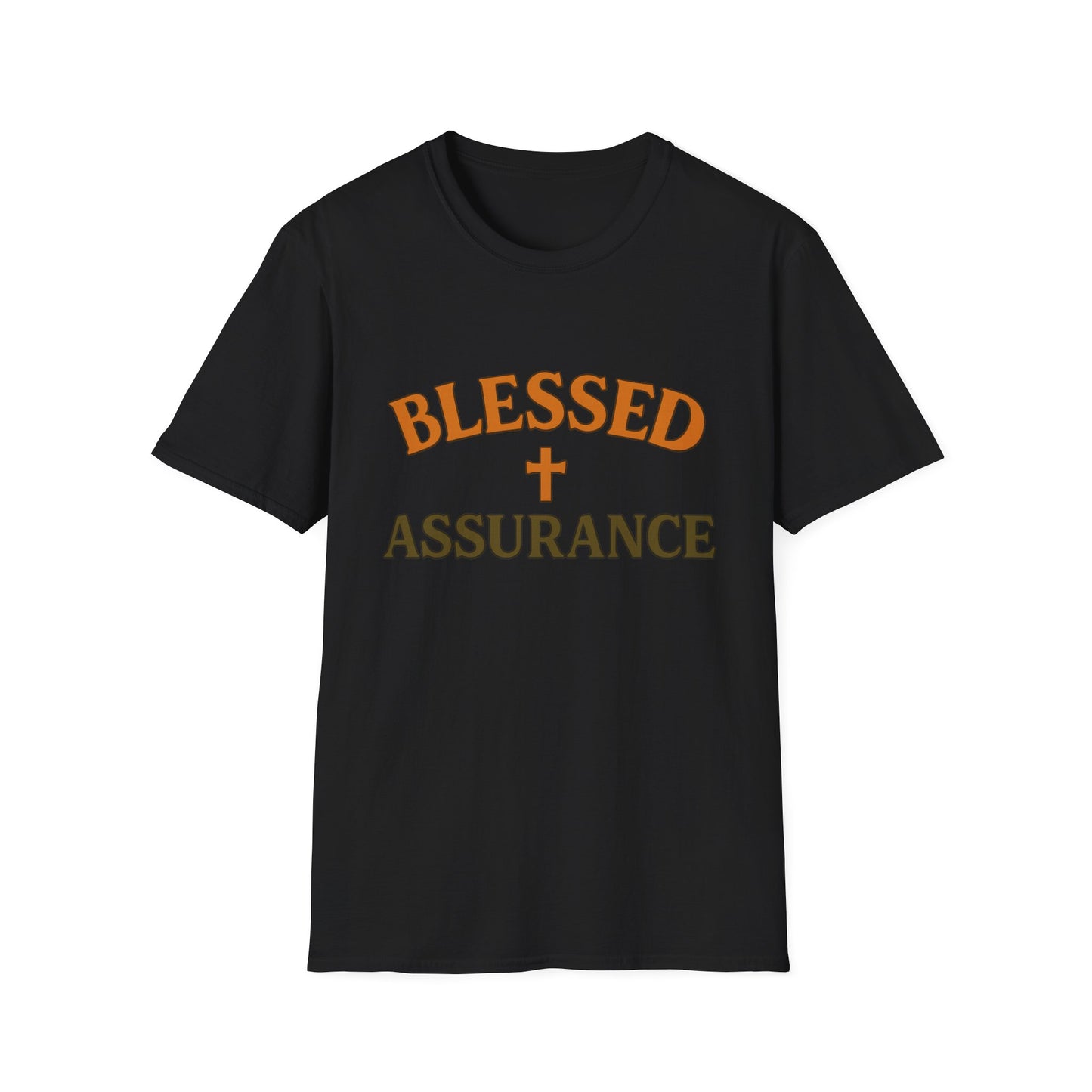 Blessed Assurance Christian T-Shirt – Softstyle Hymn-Inspired Faith Tee for Women & Men.