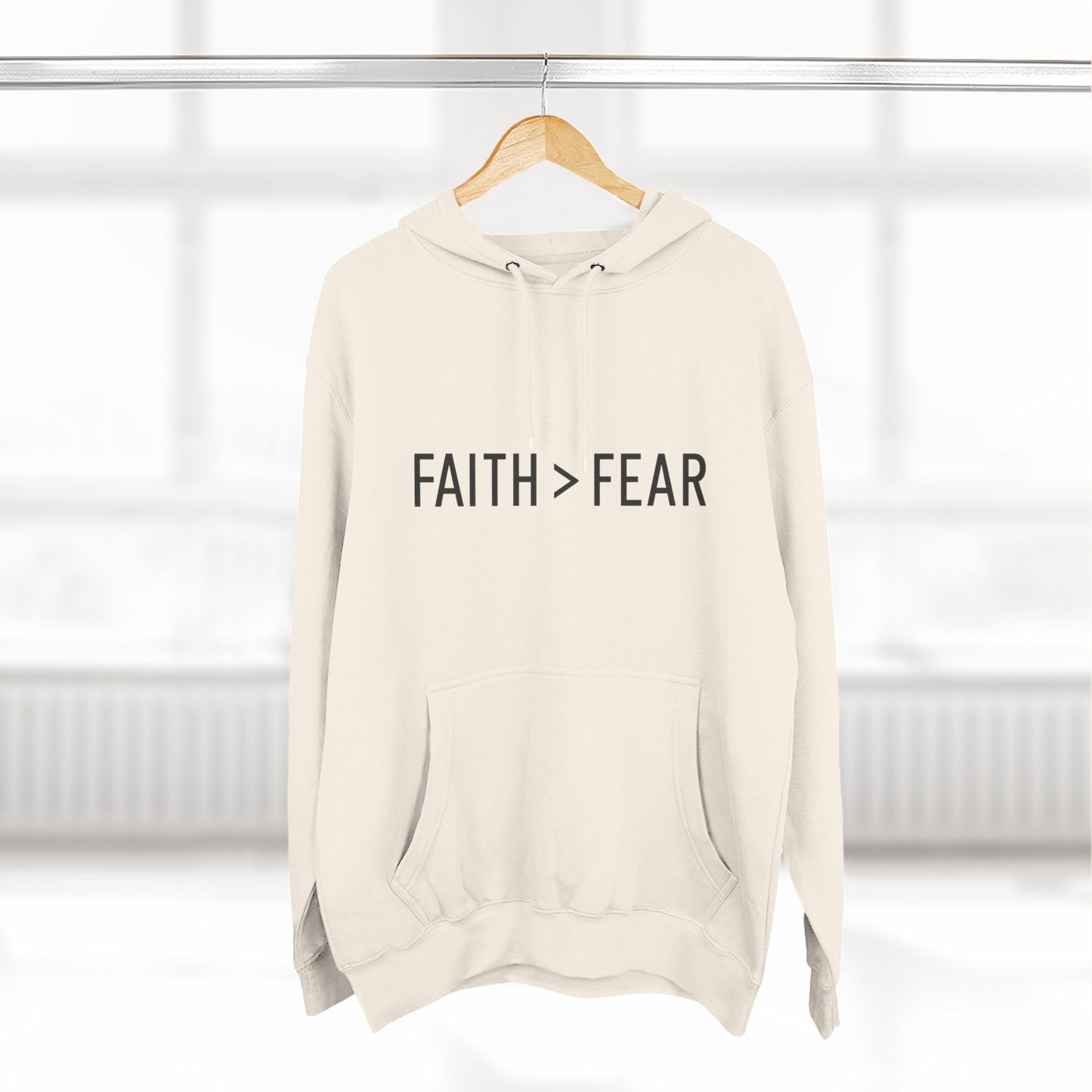 Faith Over Fear Unisex Hoodie – Christian Affirmation Apparel | Cozy & Bold Statement Piece