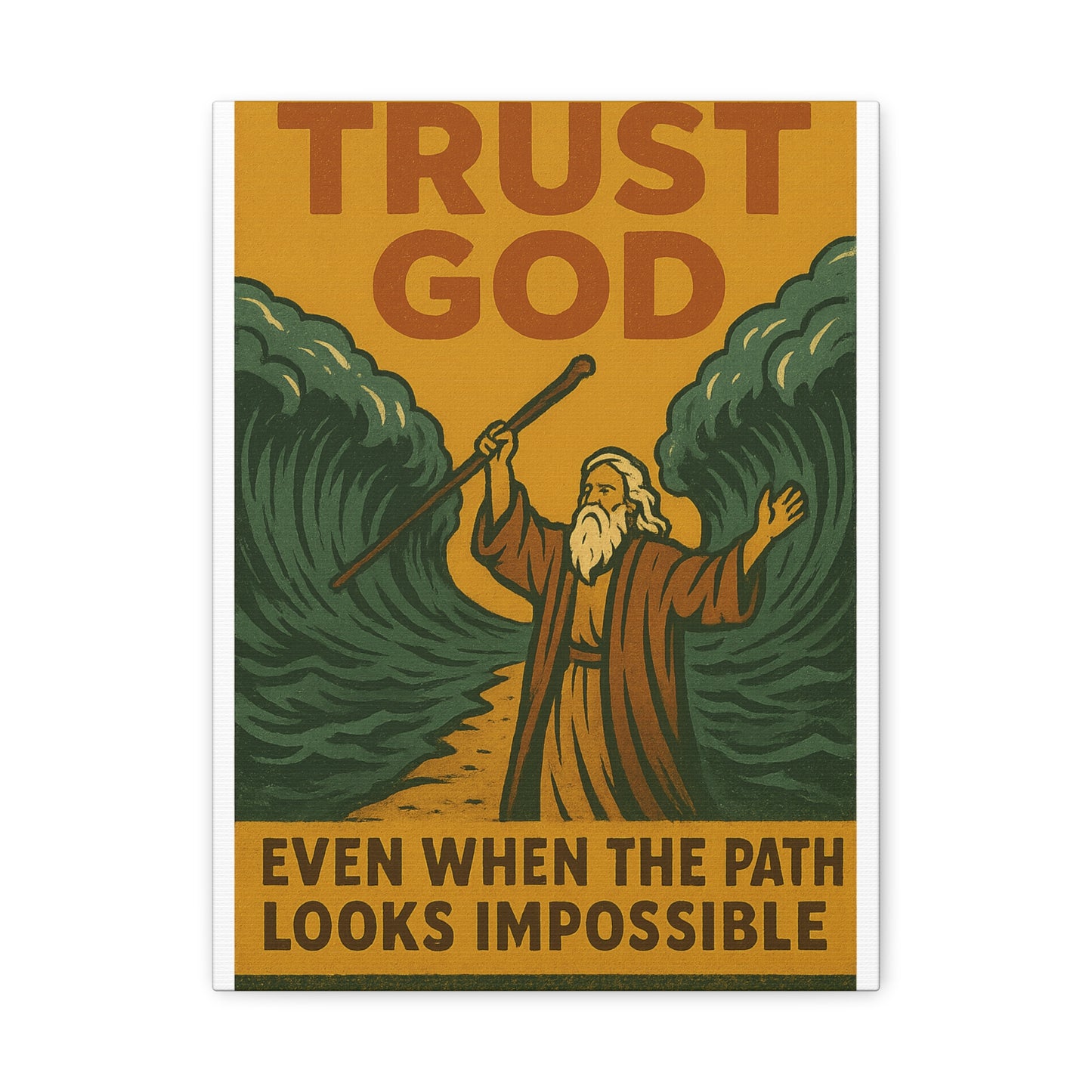 Moses and the Red Sea Wall Art | Faith-Inspired Christian Home Decor.