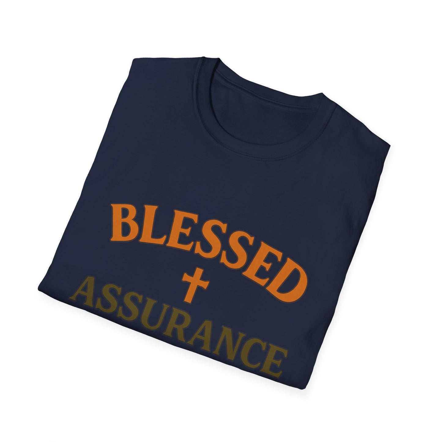 Blessed Assurance Christian T-Shirt – Softstyle Hymn-Inspired Faith Tee for Women & Men.