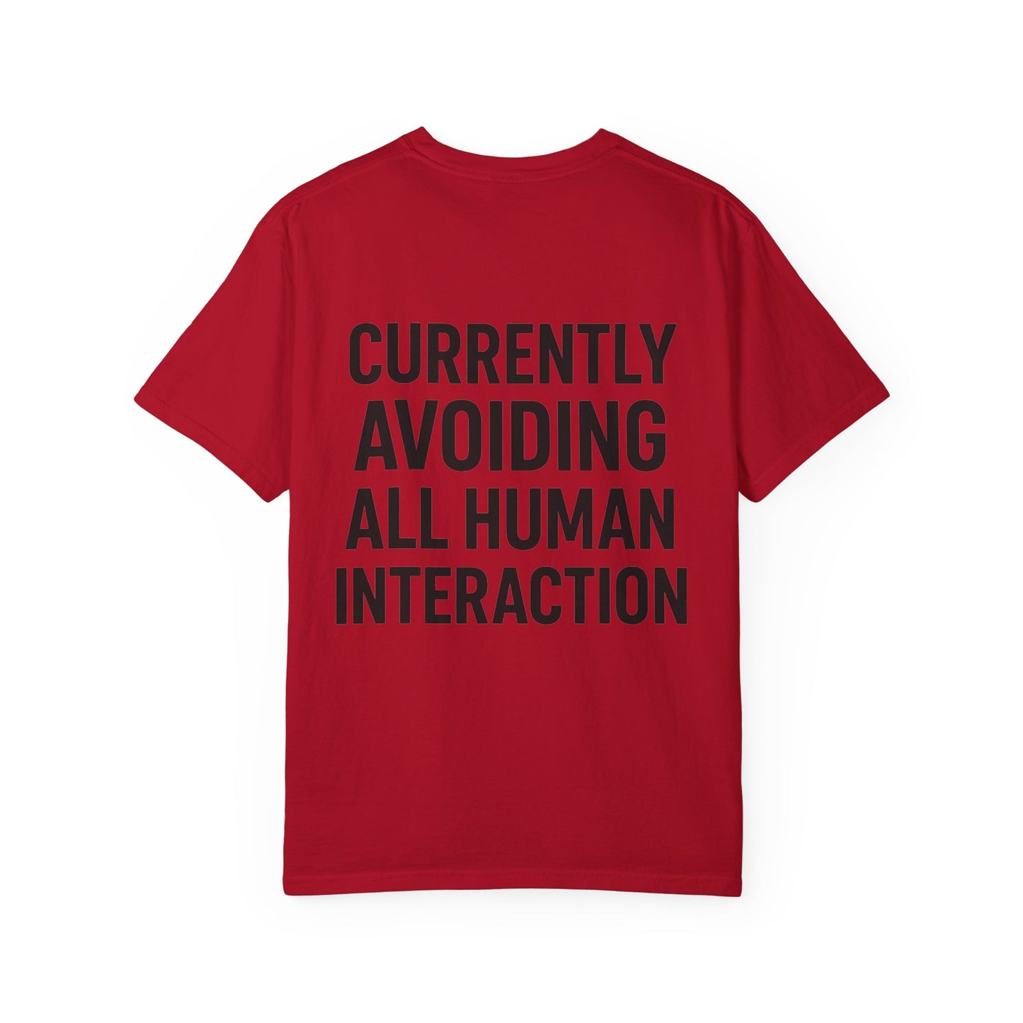 Currently Avoiding All Human Interaction – Funny Minimalist Unisex T-Shirt