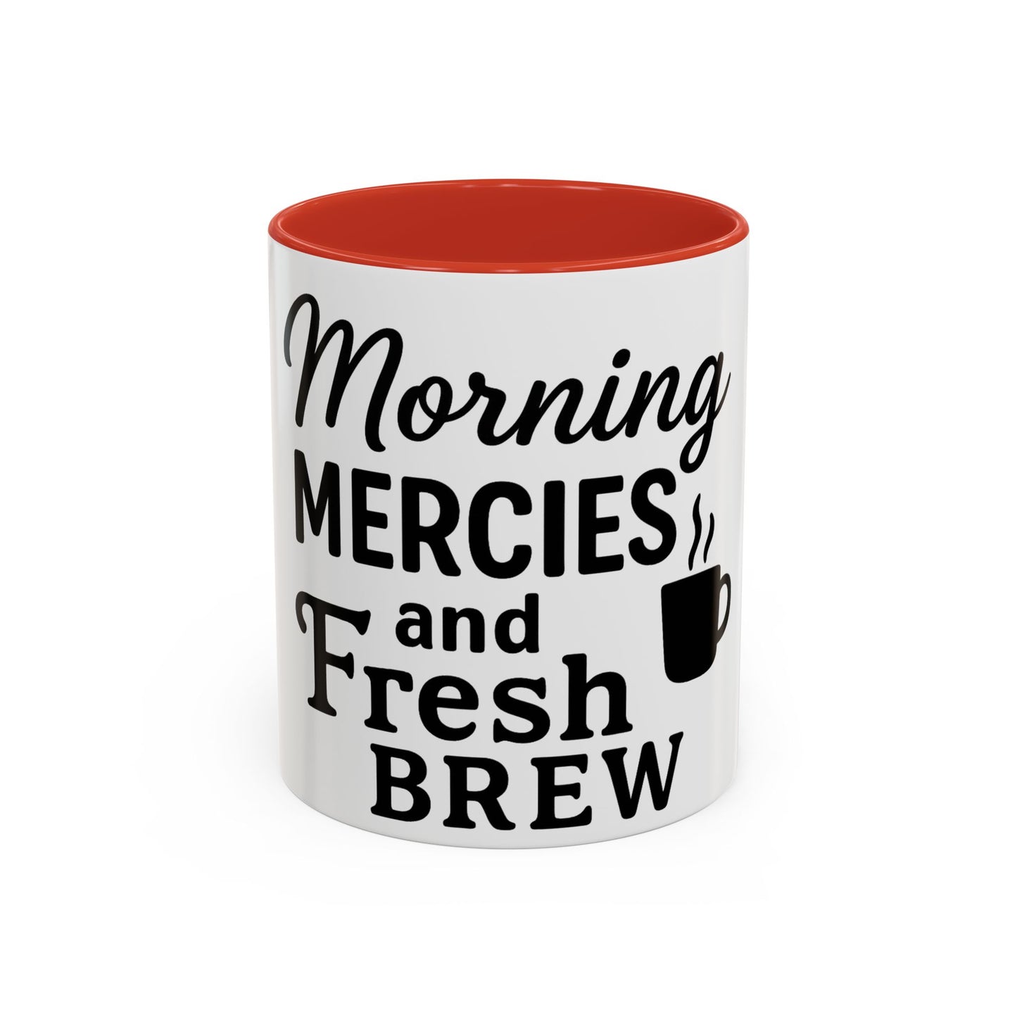 Morning Mercies & Fresh Brew Christian Mug – Lamentations 3:23 Inspired