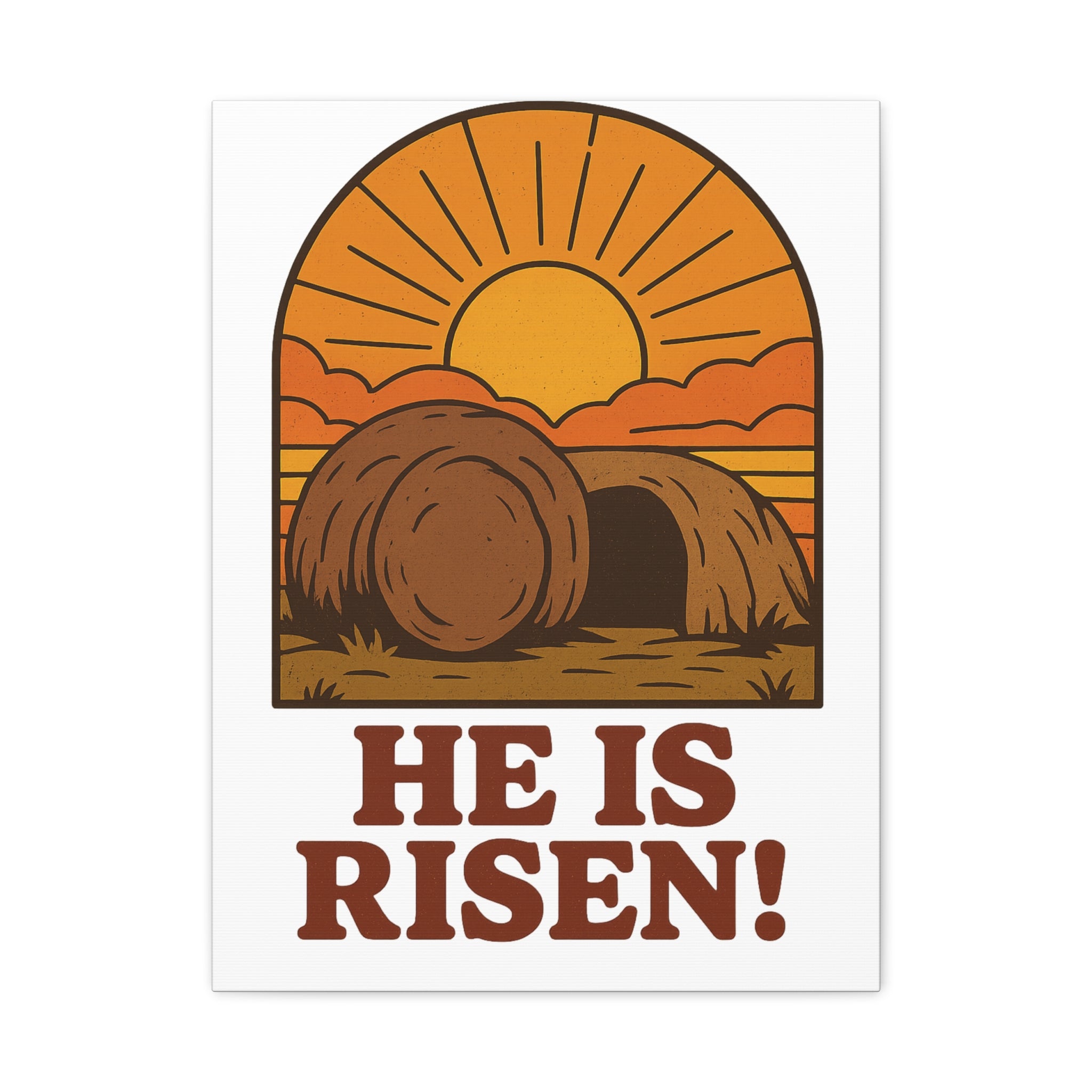 He Is Risen Wall Art | Empty Tomb Christian Poster | Easter Resurrection Morning Home Decor