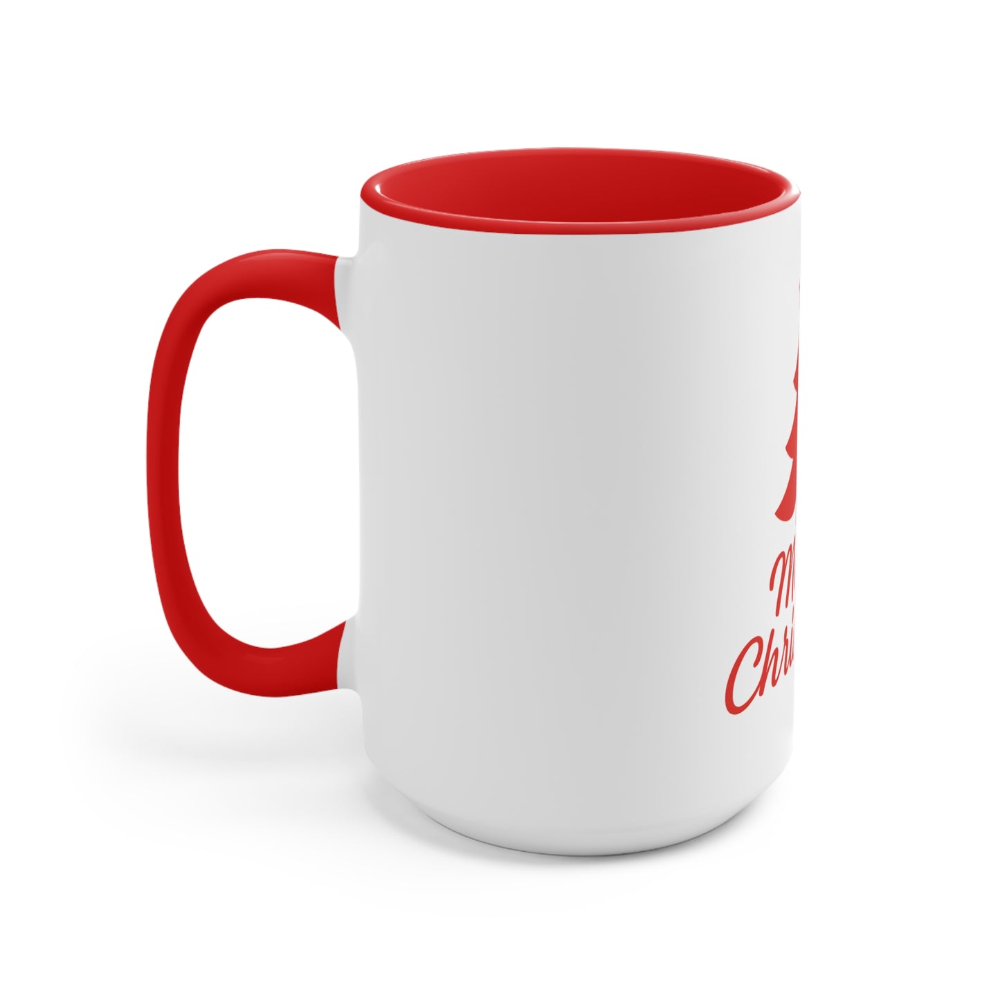 Merry Christmas Accent Mug - Festive Holiday Coffee Cup