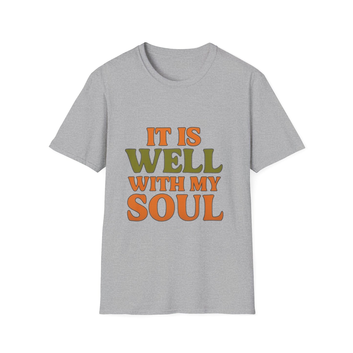 It Is Well With My Soul Christian T-Shirt – Softstyle Faith Tee for Women & Men.