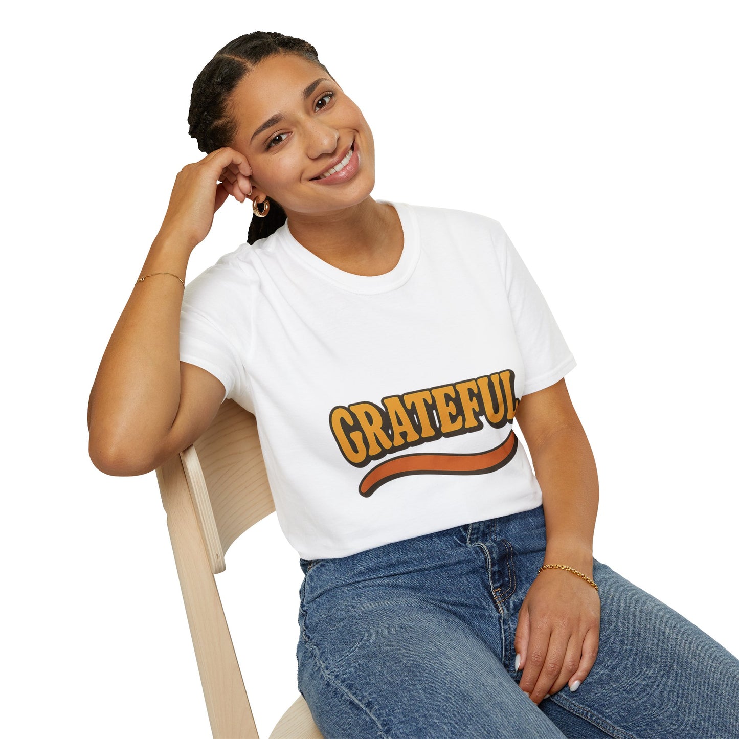 Grateful Softstyle Christian T-Shirt – Faith-Inspired Affirmation Tee for Women & Men