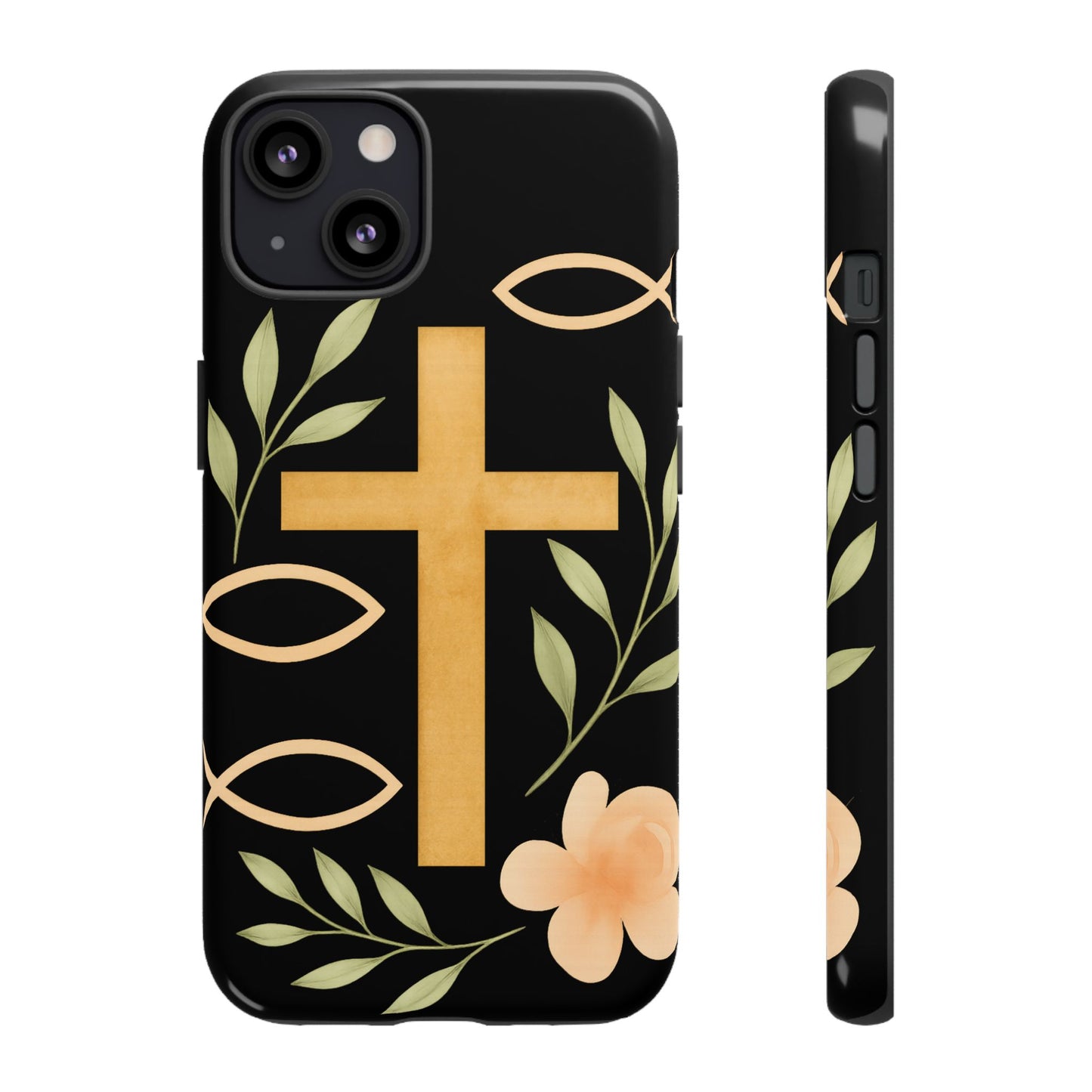 Christian Faith Phone Case with Floral Design