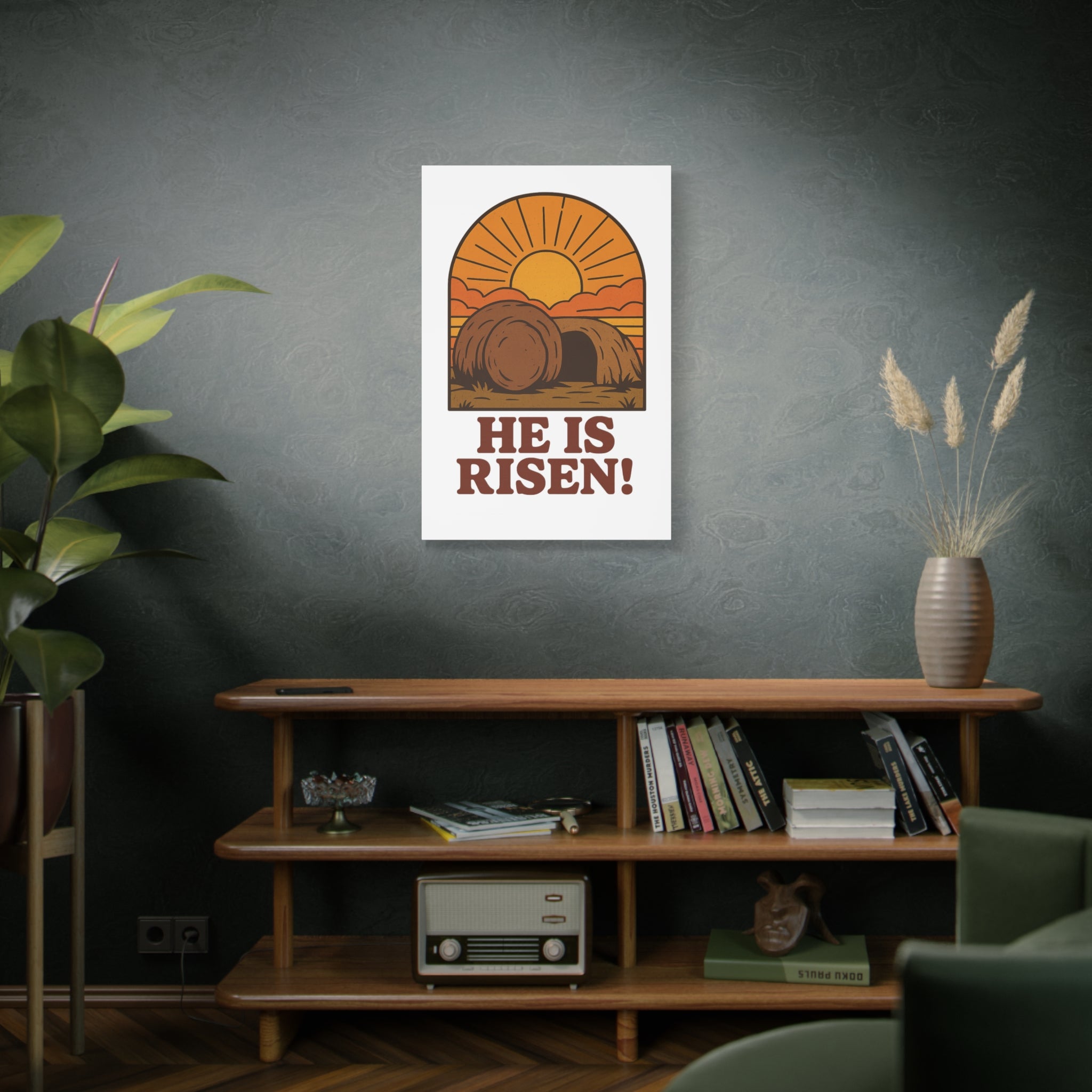 He Is Risen Wall Art | Empty Tomb Christian Poster | Easter Resurrection Morning Home Decor